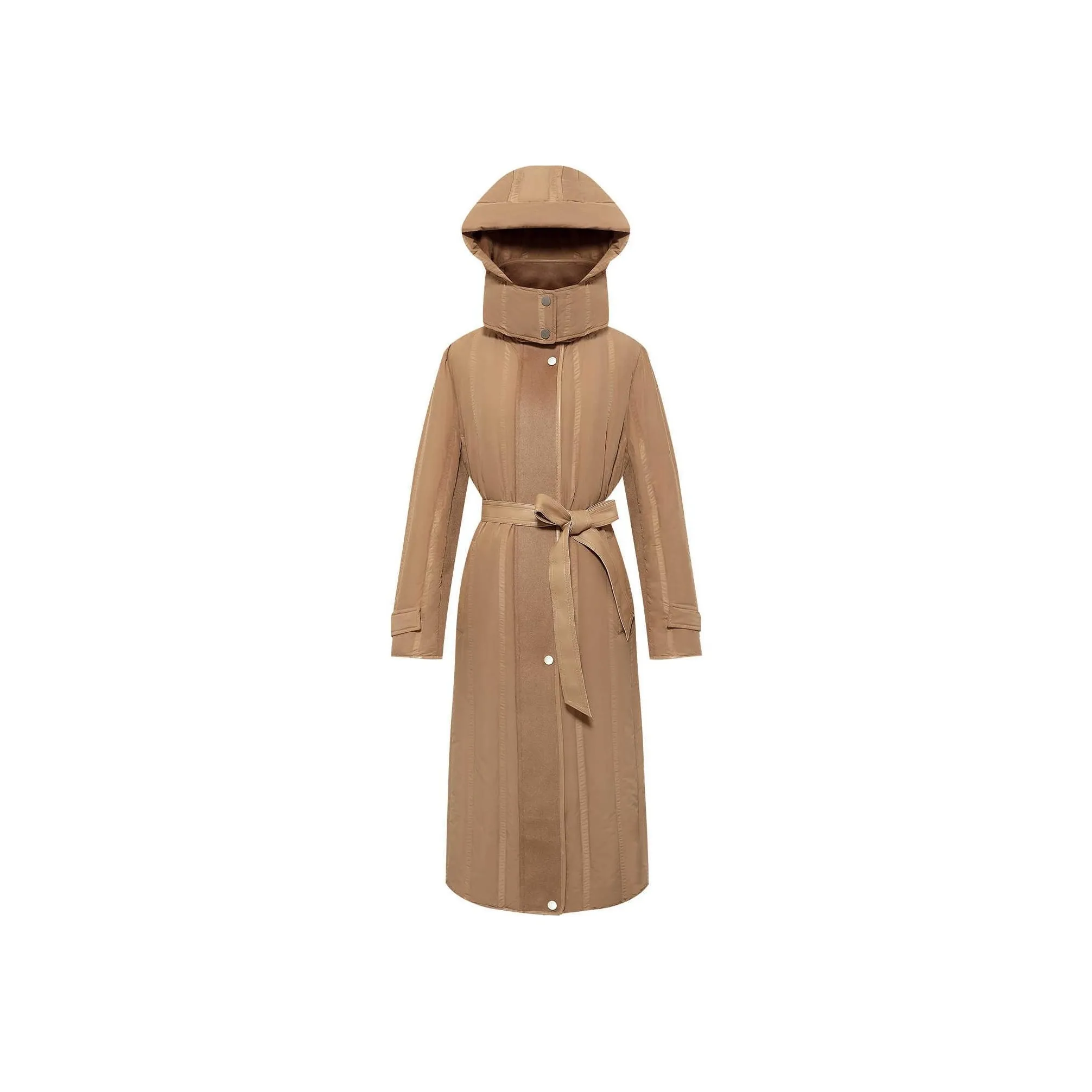 BBLLUUEE Down Jacket Women's Elegant Camel