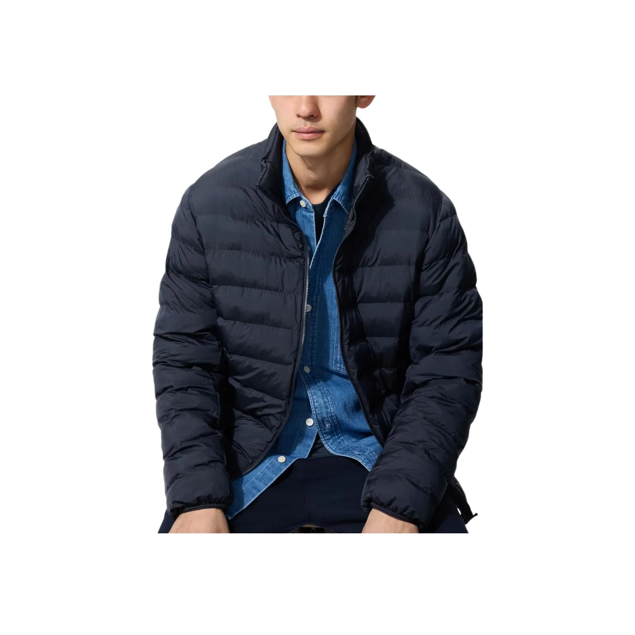 UNIQLO Морской синий Мужской пуховик