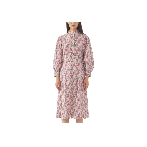 ANTIK BATIK Многоцветные Женские Длинные Платья с Рукавами