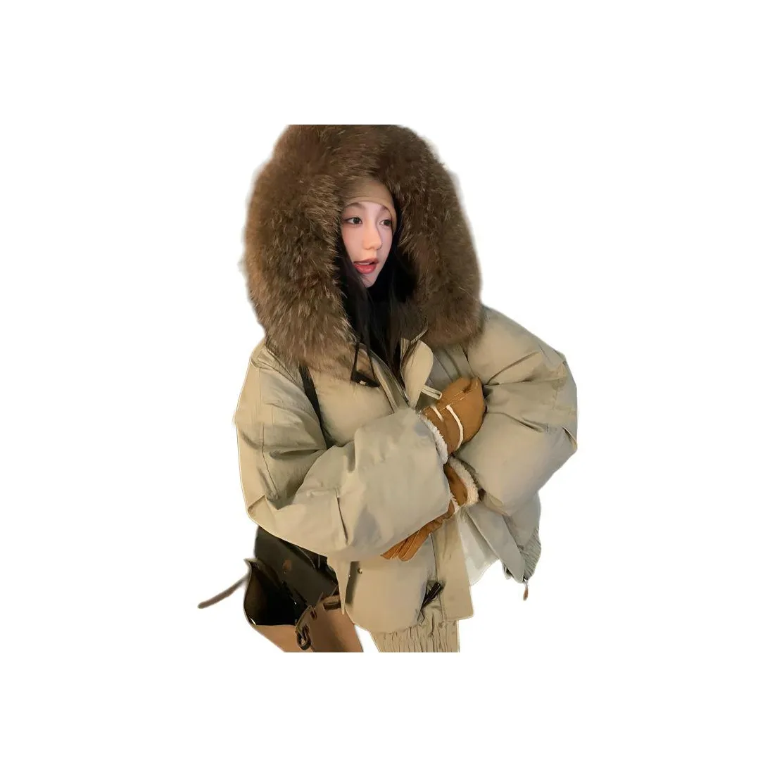 DOSOHEB Хаки Женские Парки