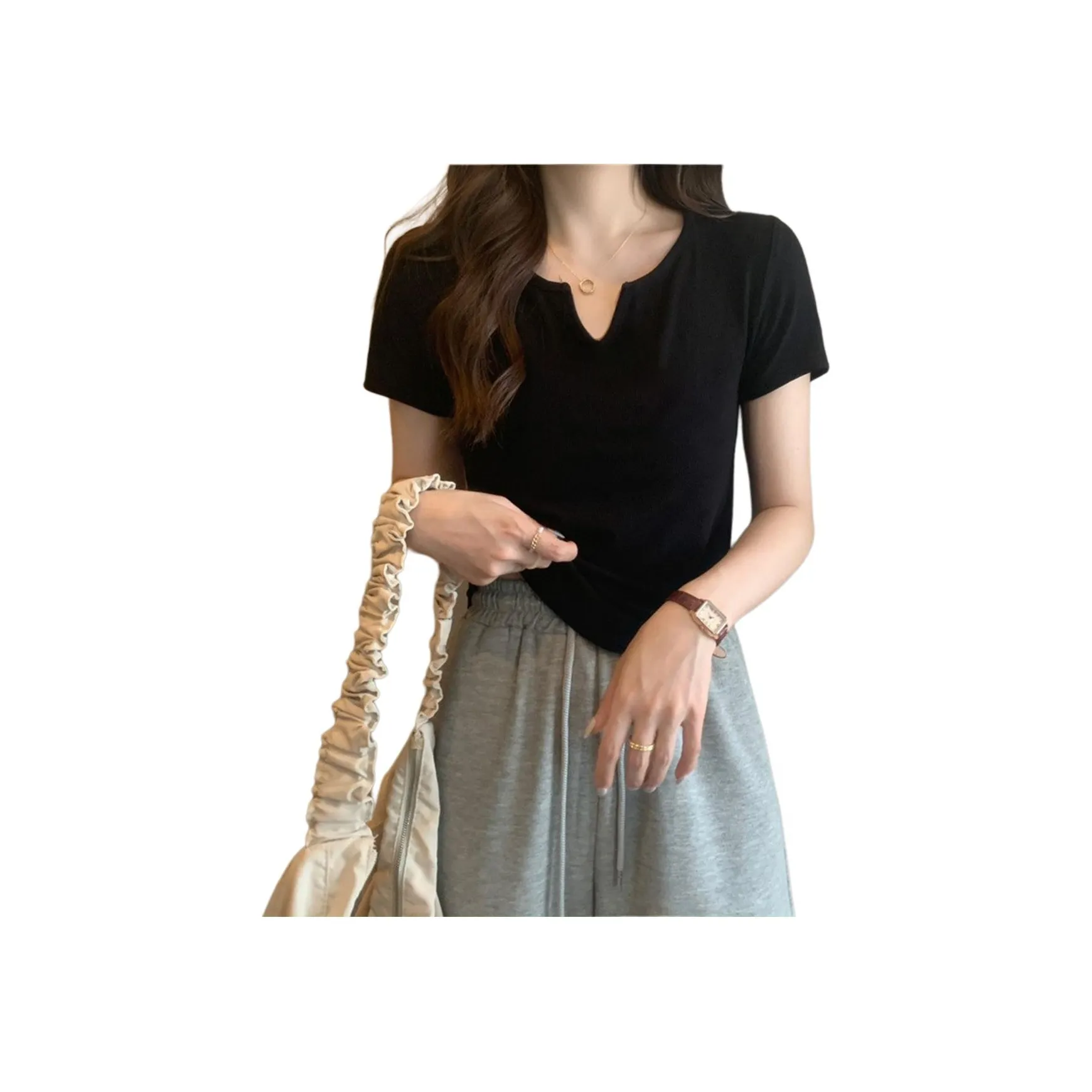 Труба Т-рубашка Женская Черная