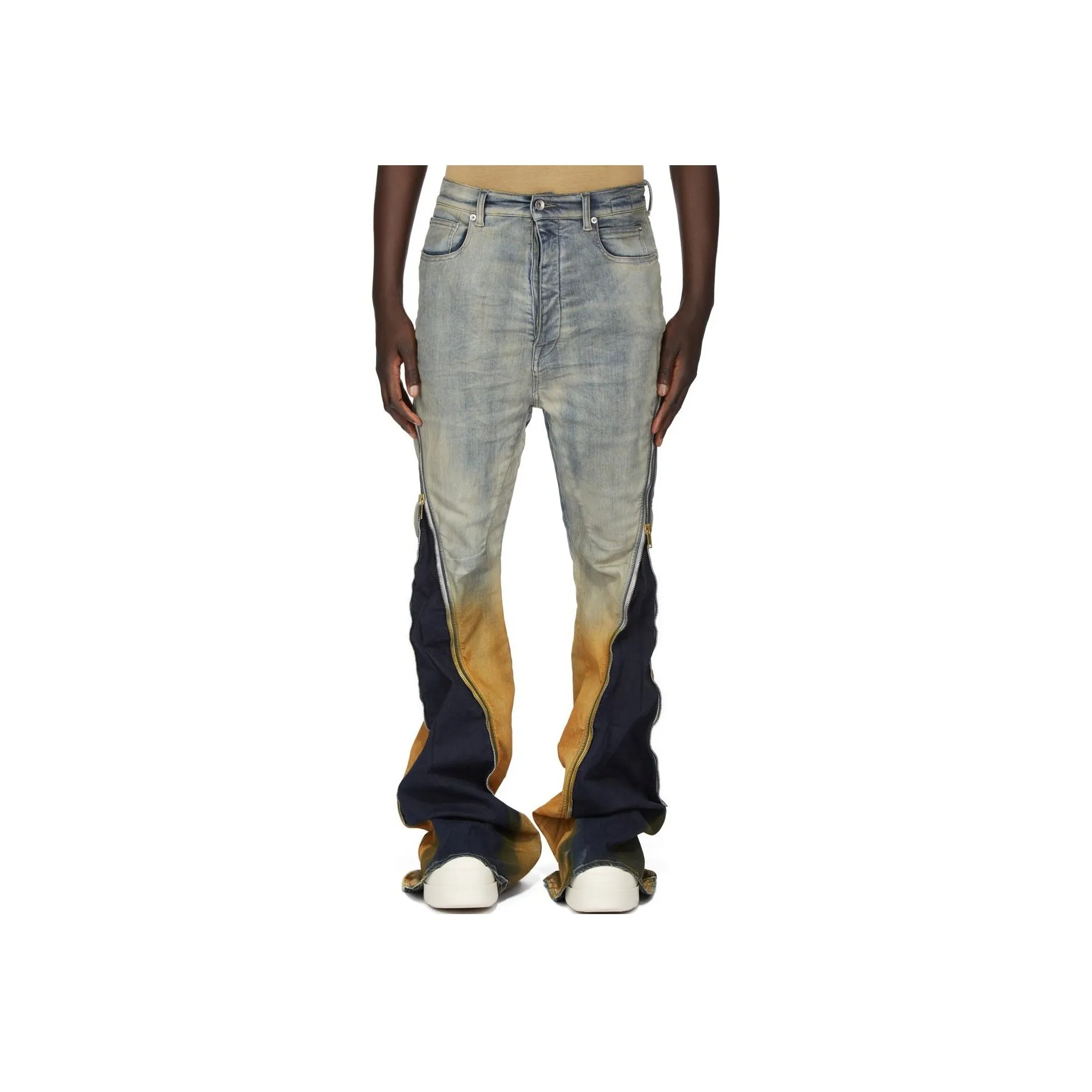 Rick Owens DRKSHDW SS24 Jeans Men's Sky Blue/Gradient Orange