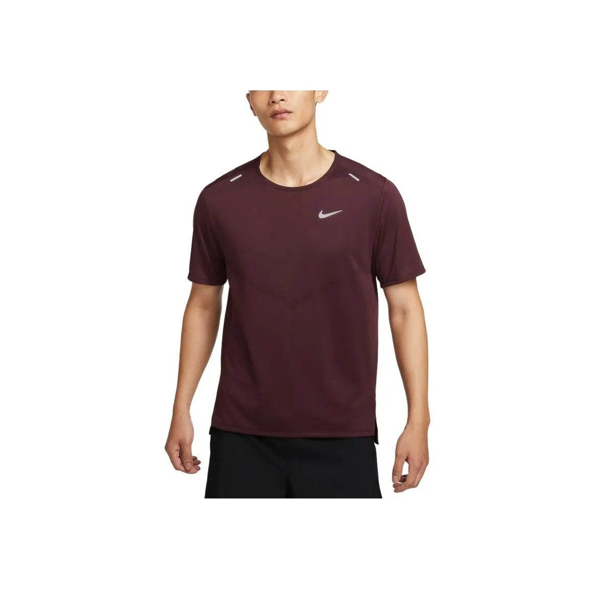 Nike RISE 365Dri Fit T Shirt Men's Burgundy