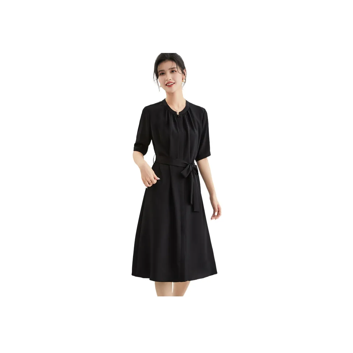 JINJU Short Sleeved Dress Women's Black