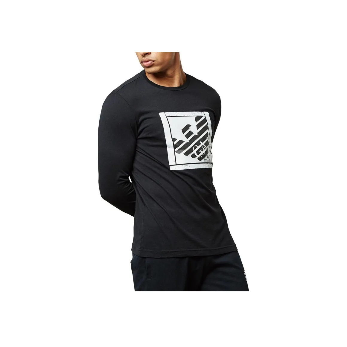 ARMANI JEANS Черные Мужские T-рубашки