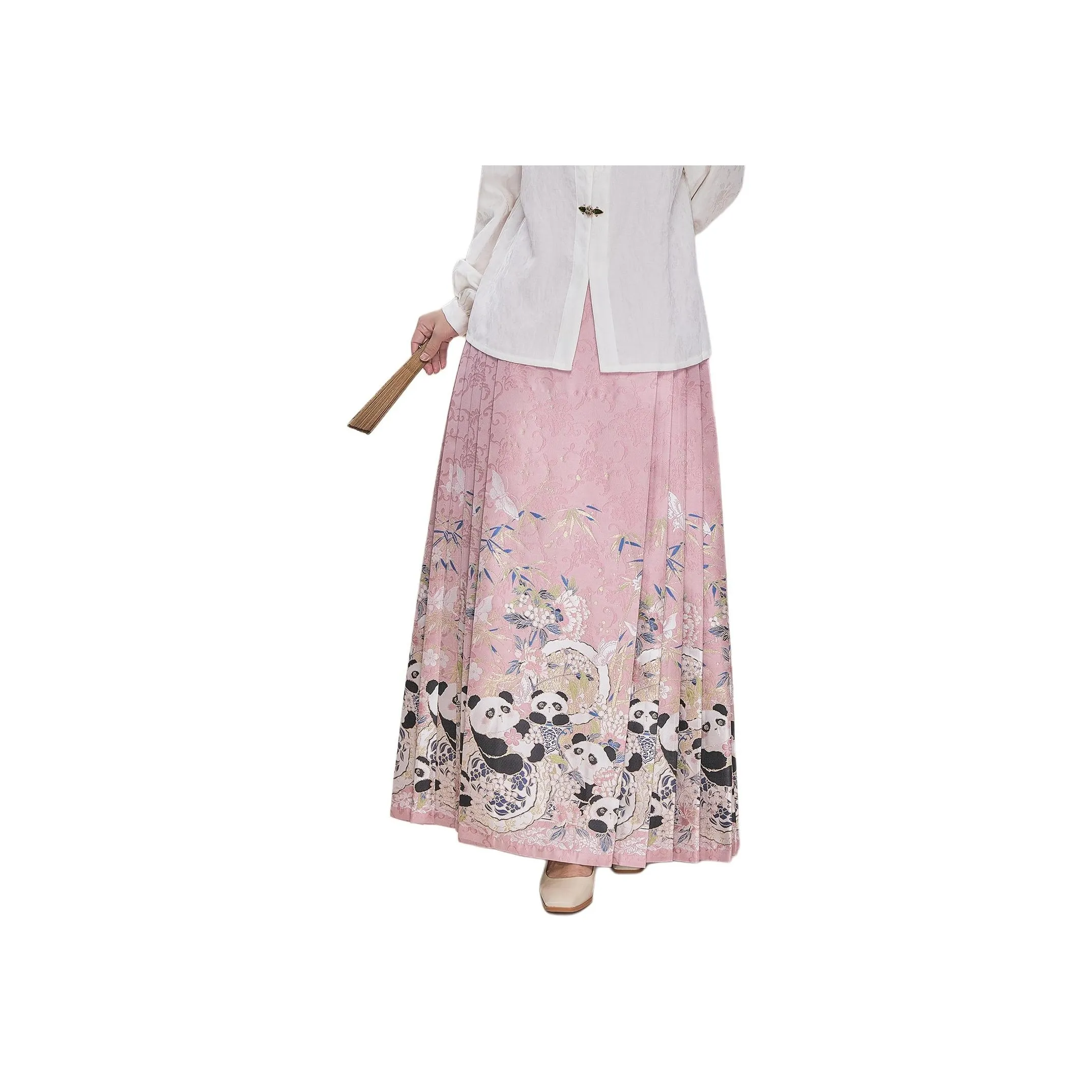 XINGHEHANGE Милый медведь Кошка Повседневный Ханьфу Повседневный Длинный Юбка Женские