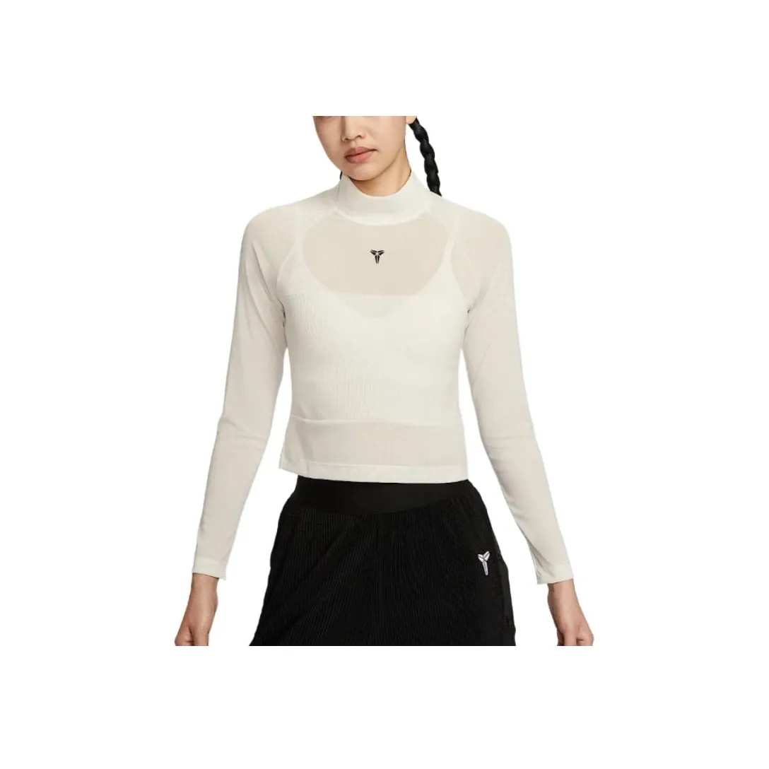 Nike Women's Kobe Bryant L/S Cropped Top Sail/Black