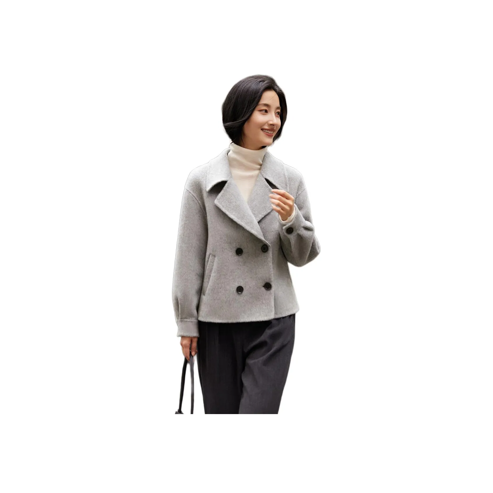 Mo Han Yi Mei Coat Women's Water Curtain Gray