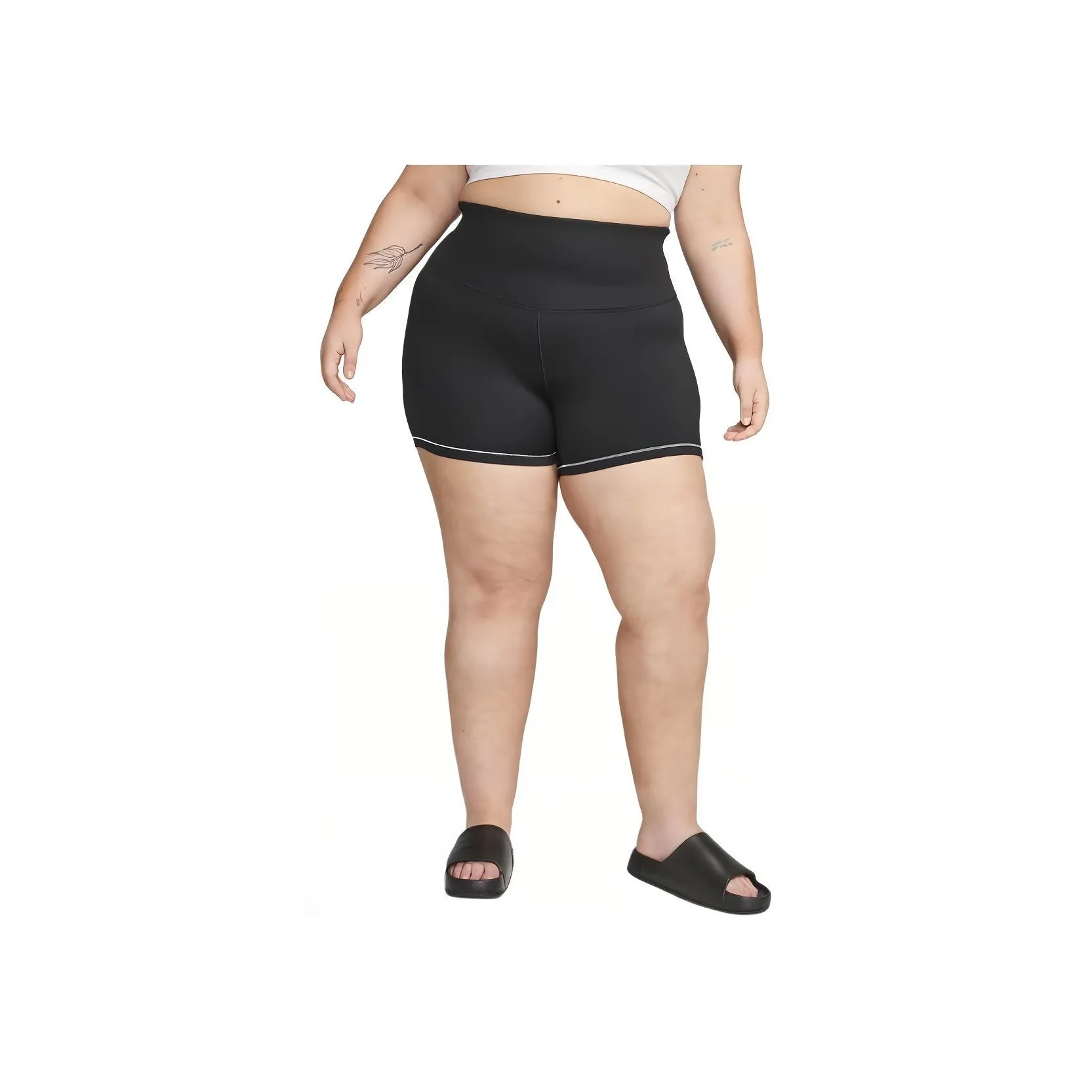 Nike One Rib Women's High-Waisted 5' Biker Shorts Plus Size