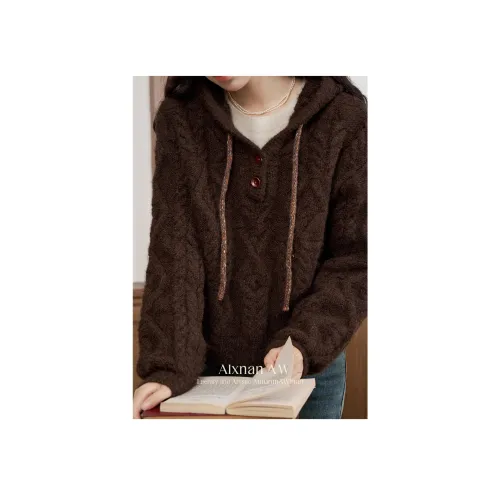 Alxnan Кофе Женские Свитеры