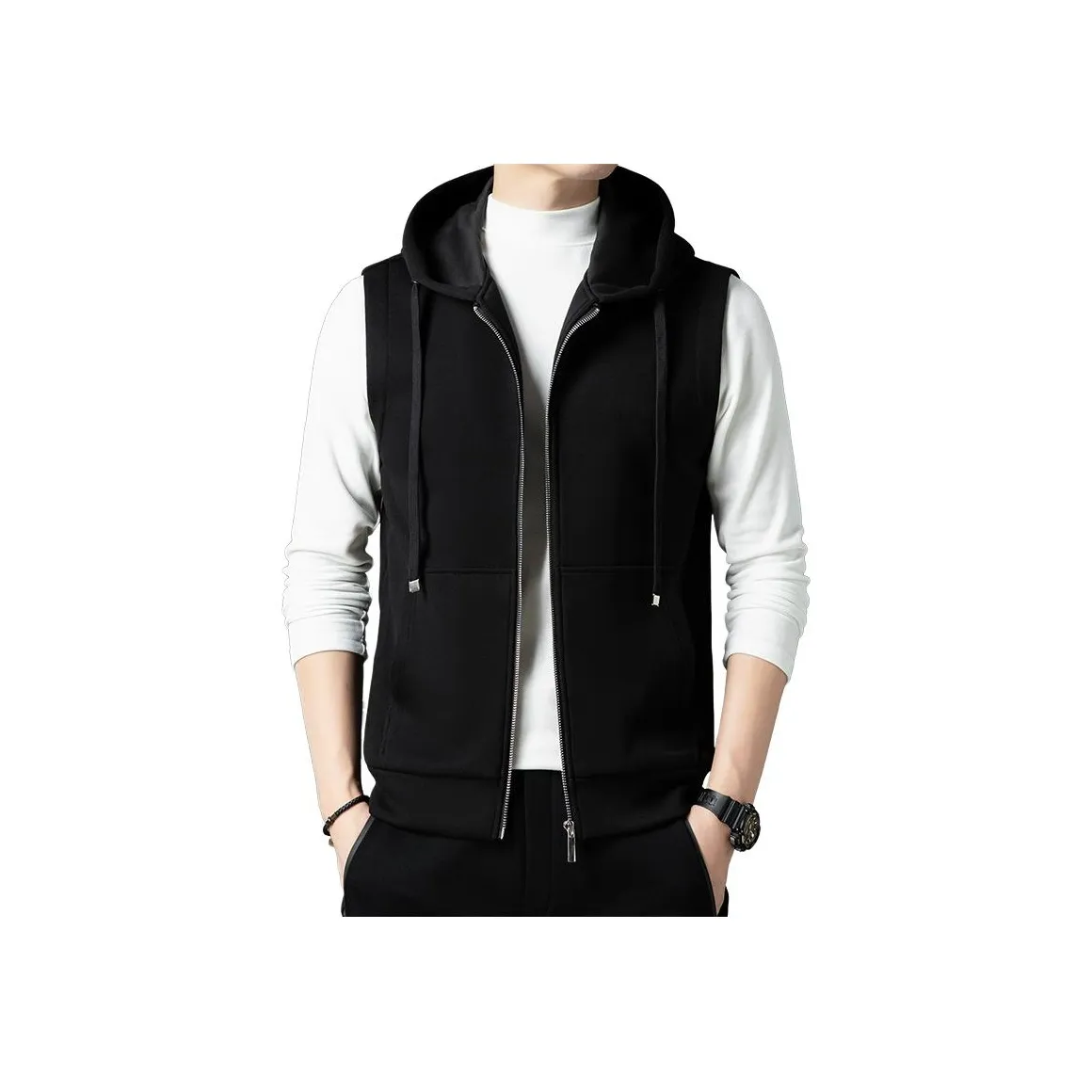 PIERRE CARDIN Мужские черные жилеты