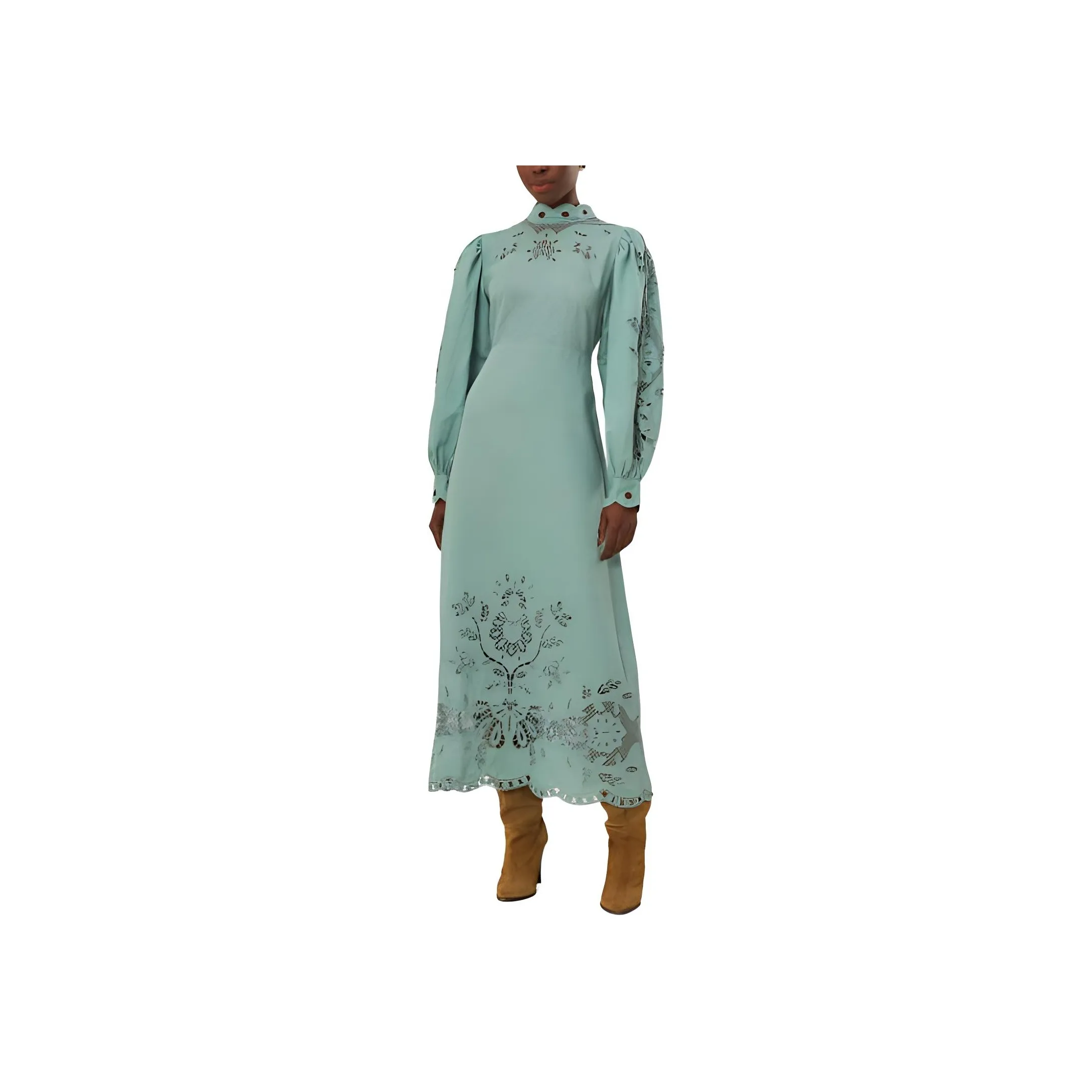 Farm Rio Embroidered Midi Dress