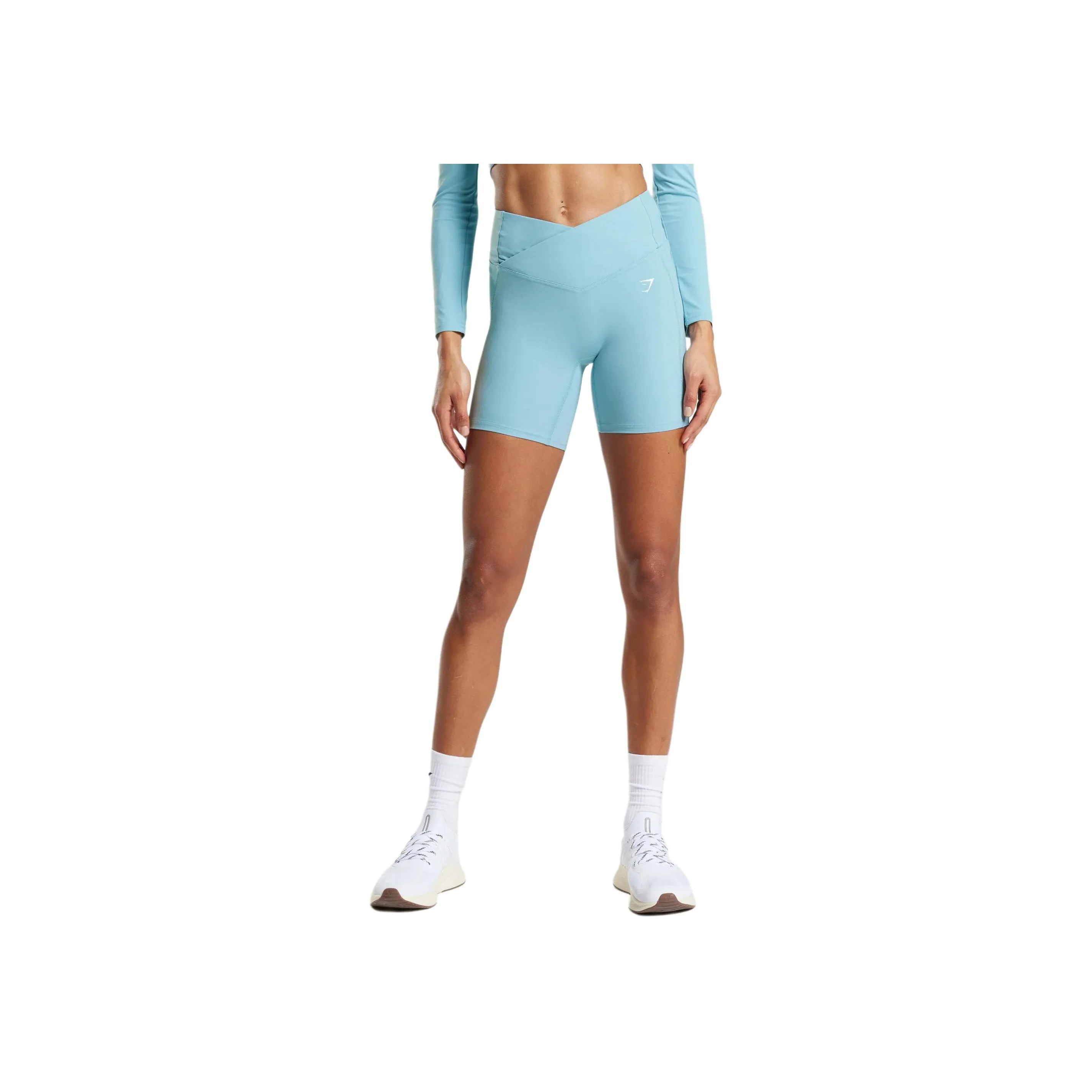 GYMSHARK Спортивные шорты Женские Iceberg Синий