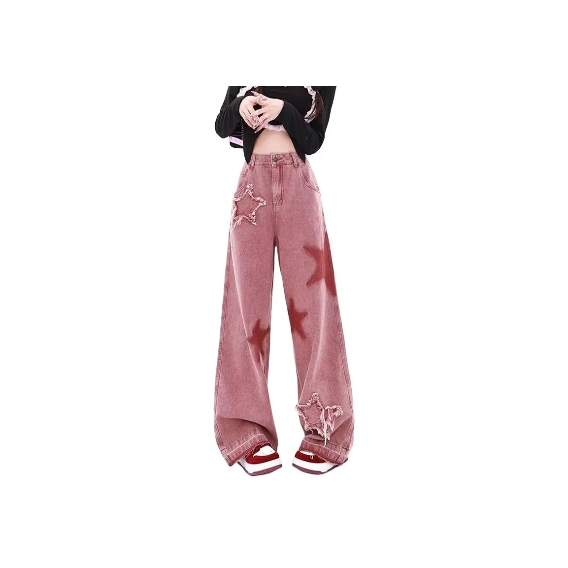 ACHIEVE ACHV Красный & Цвет Женские Джинсы