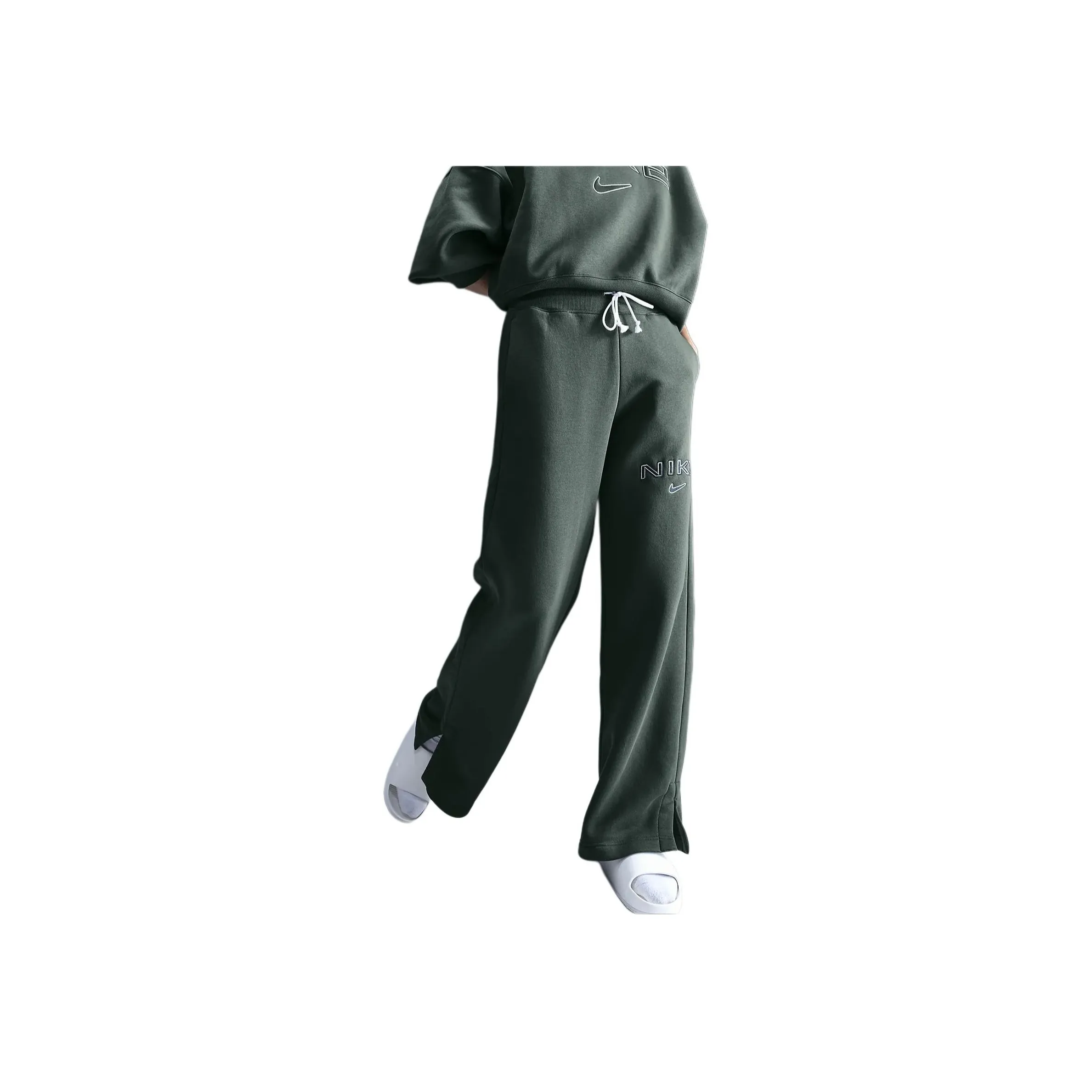 Nike Sportswear Phoenix Fleece Women's High Waisted Wide Leg Logo Pants