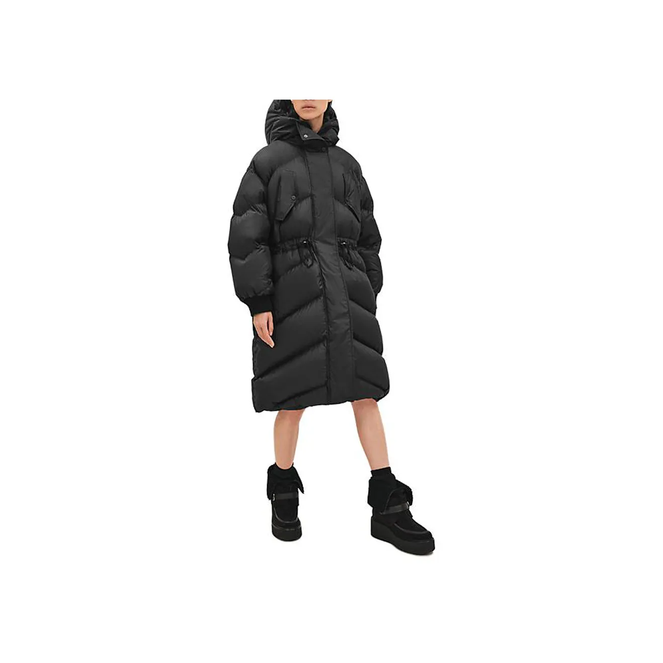HERMES FW23 Puffer Jacket Coat Women's Black