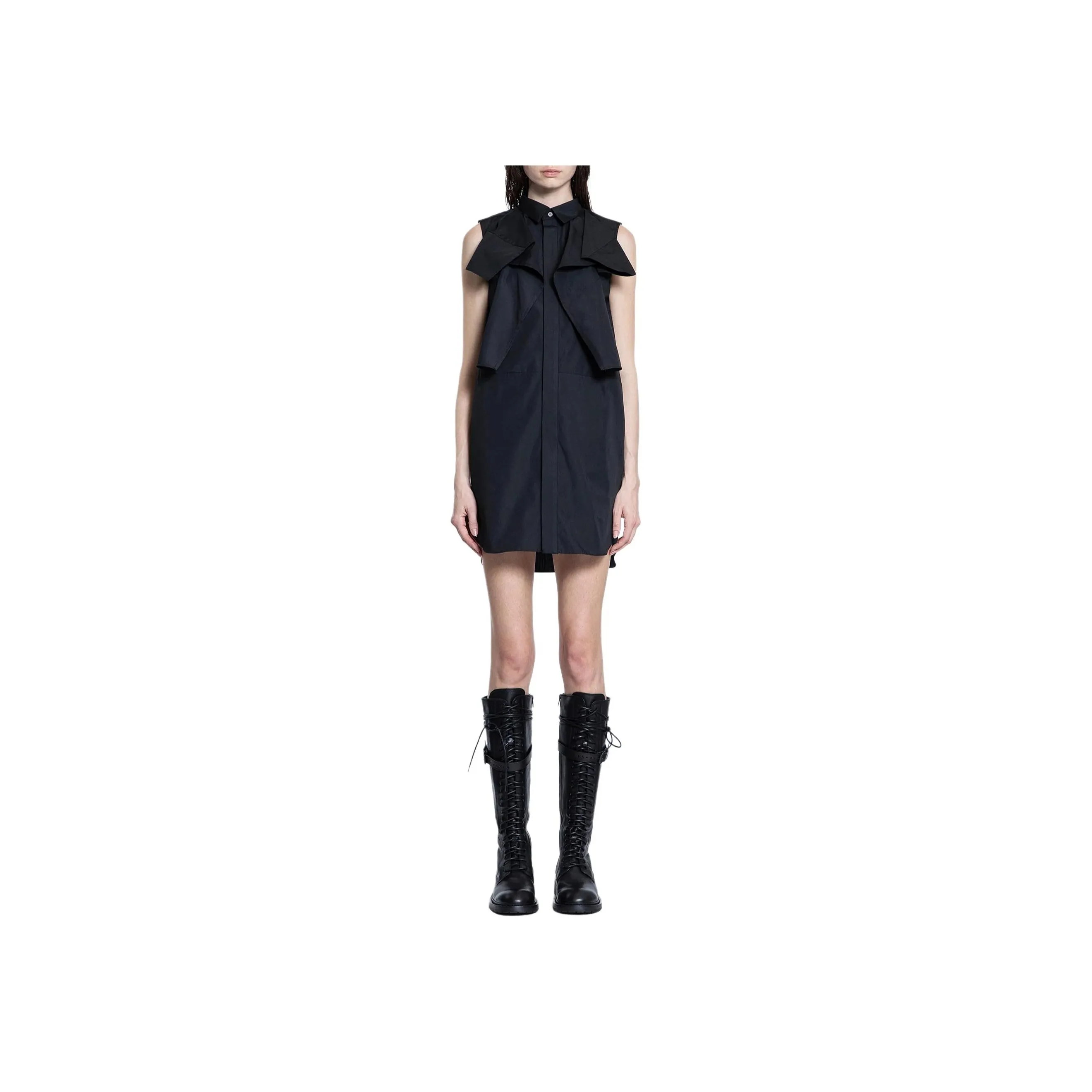 Sacai Ruffle detail Shirt Dress