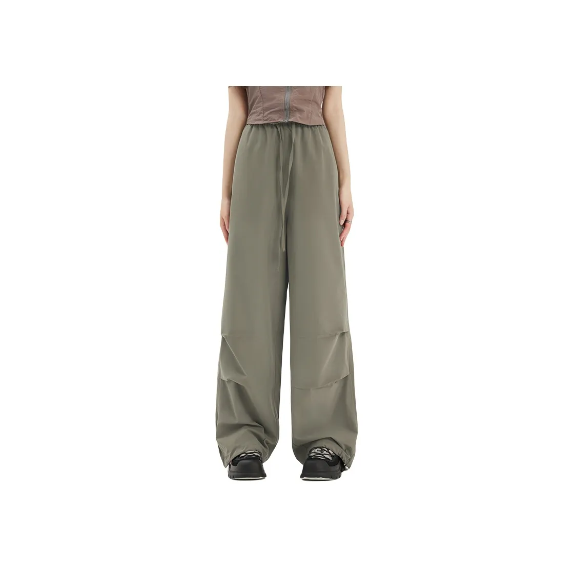 Розовые карго штаны женские армейский зеленый