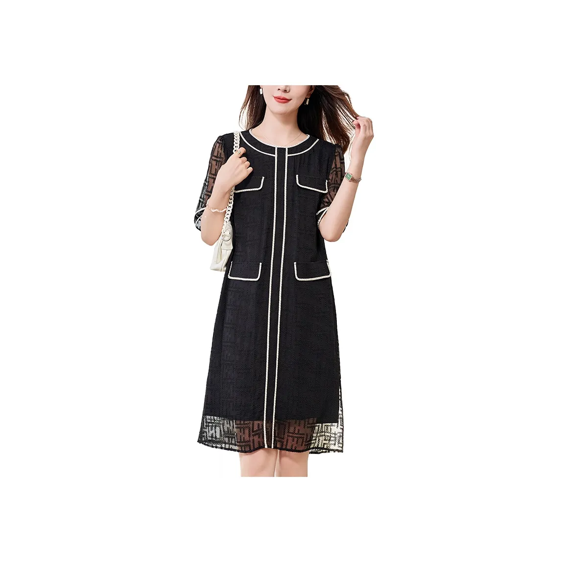 To The West Short Sleeved Dress Women's Black