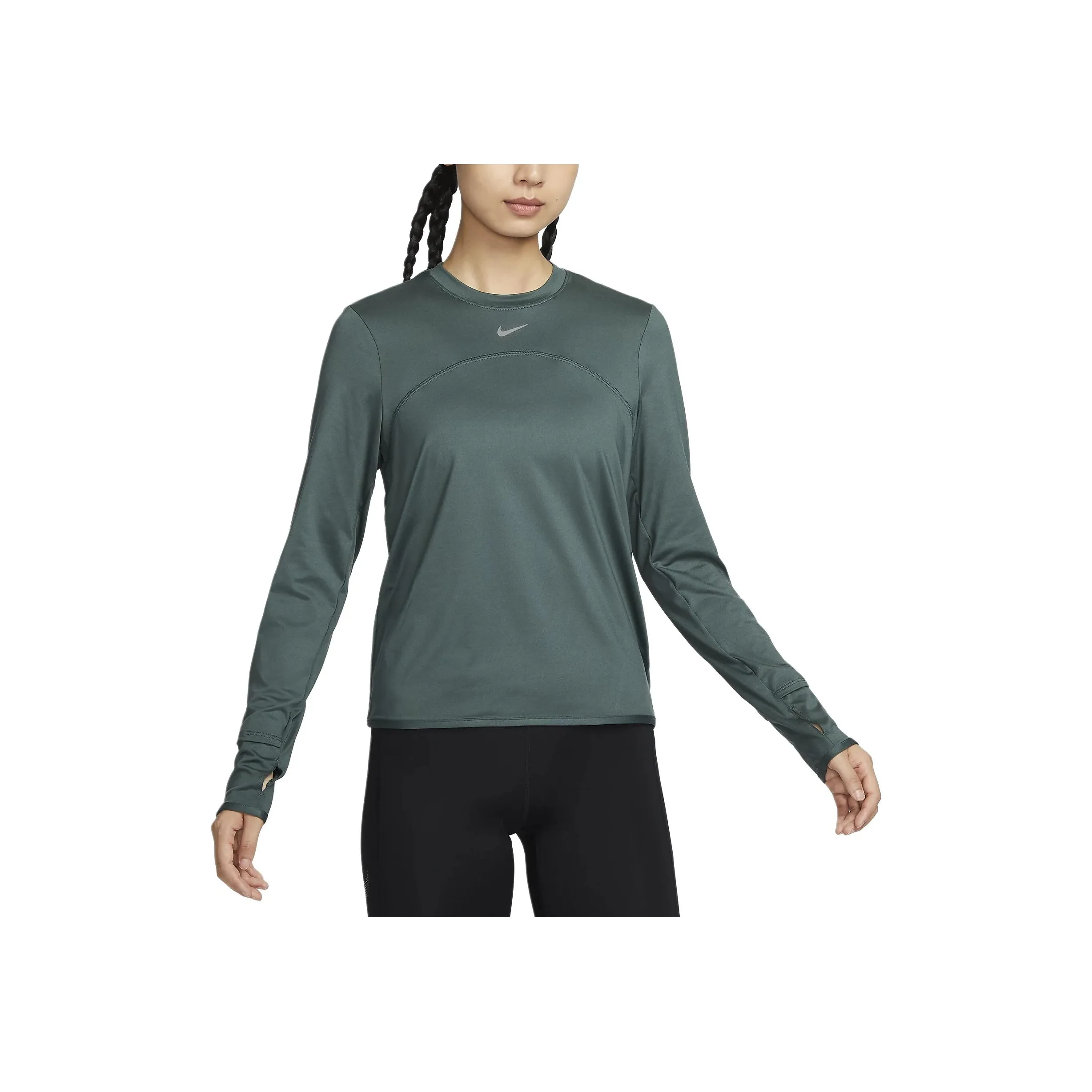 Nike Dri Fit Swift Элемент UV T Рубашка Женские Винтажный зеленый
