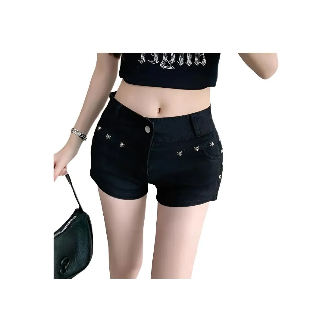 KULAIYA Черные Женские Джинсовые Шорты
