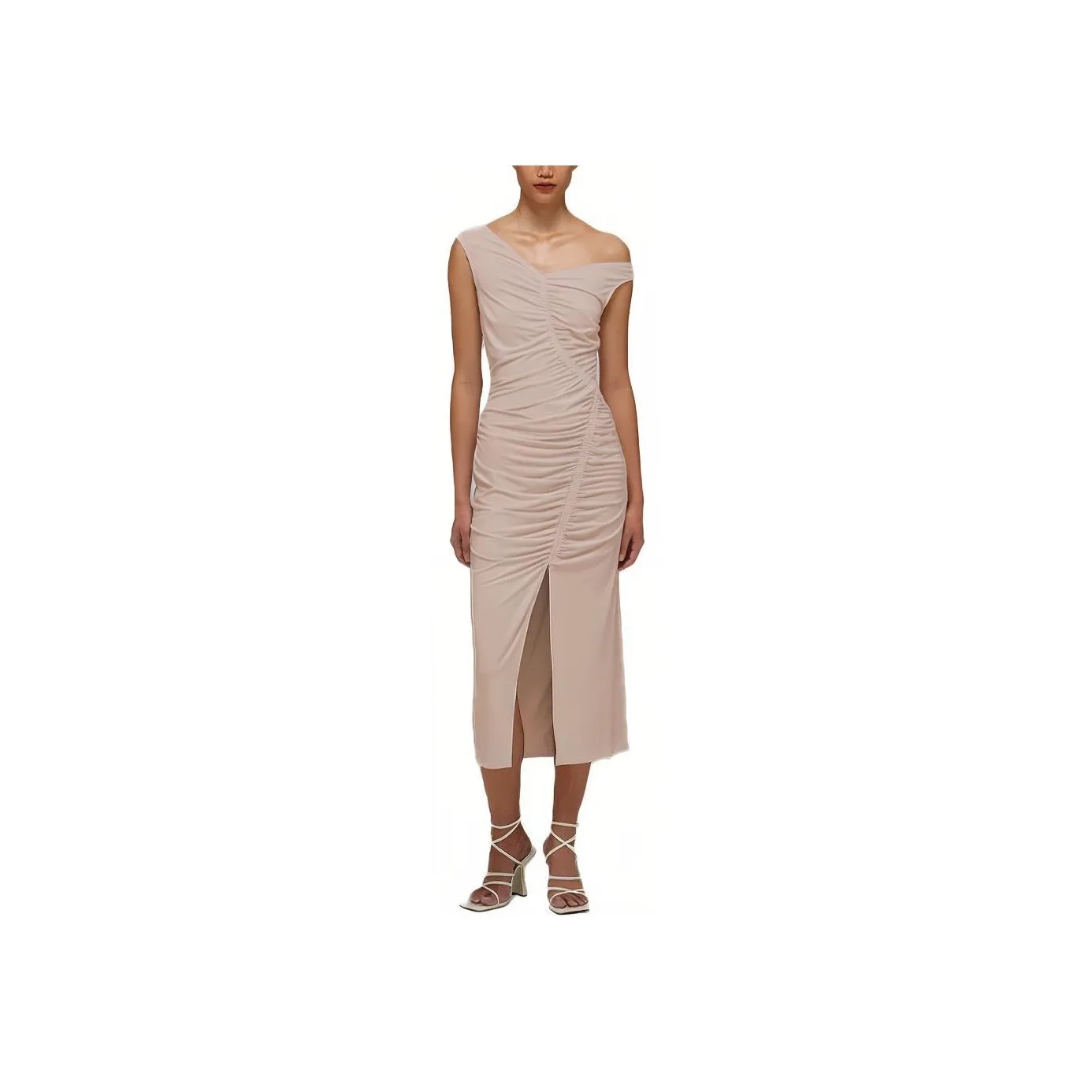 Self portrait Sleeveless Dress Women's Light Coffee