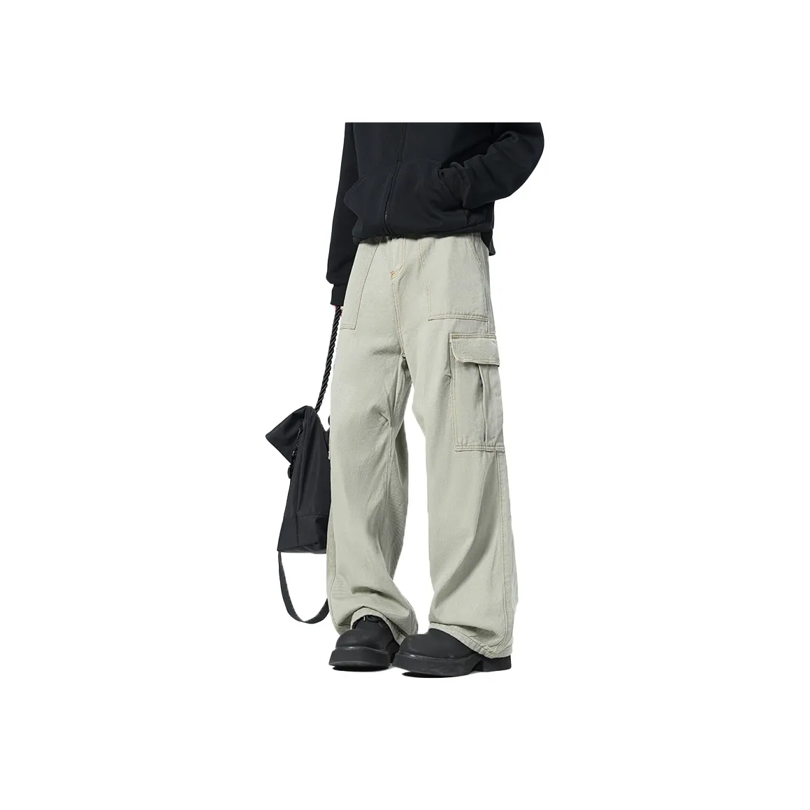 QOTRIOCK Casual Pants Men's Apricot