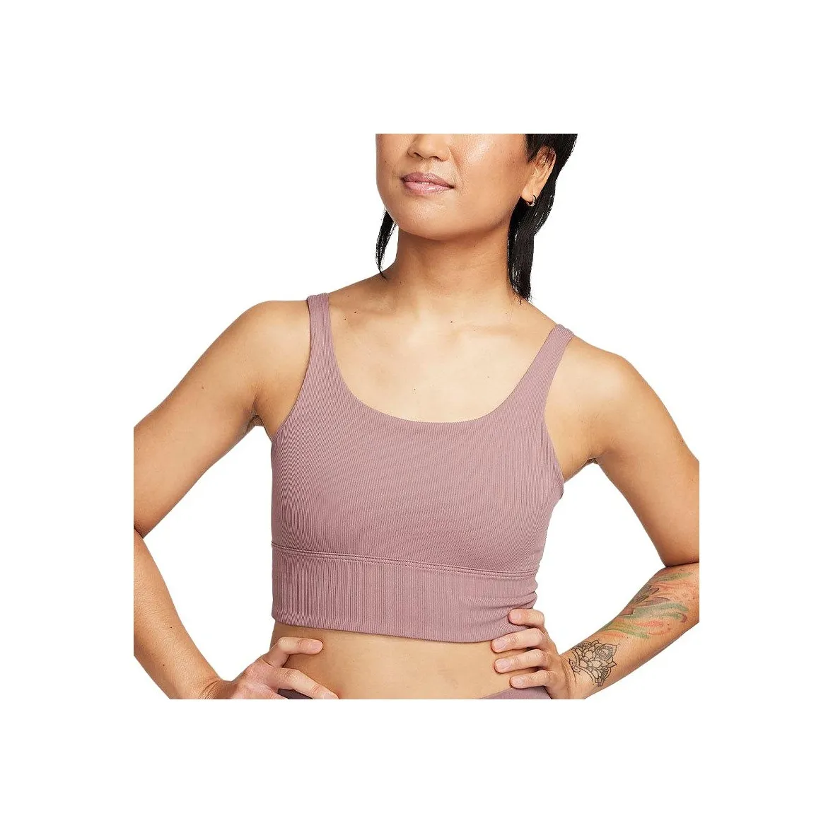 Nike Zenvy Rib Women's Light Support Non Padded Longline Sports Bra