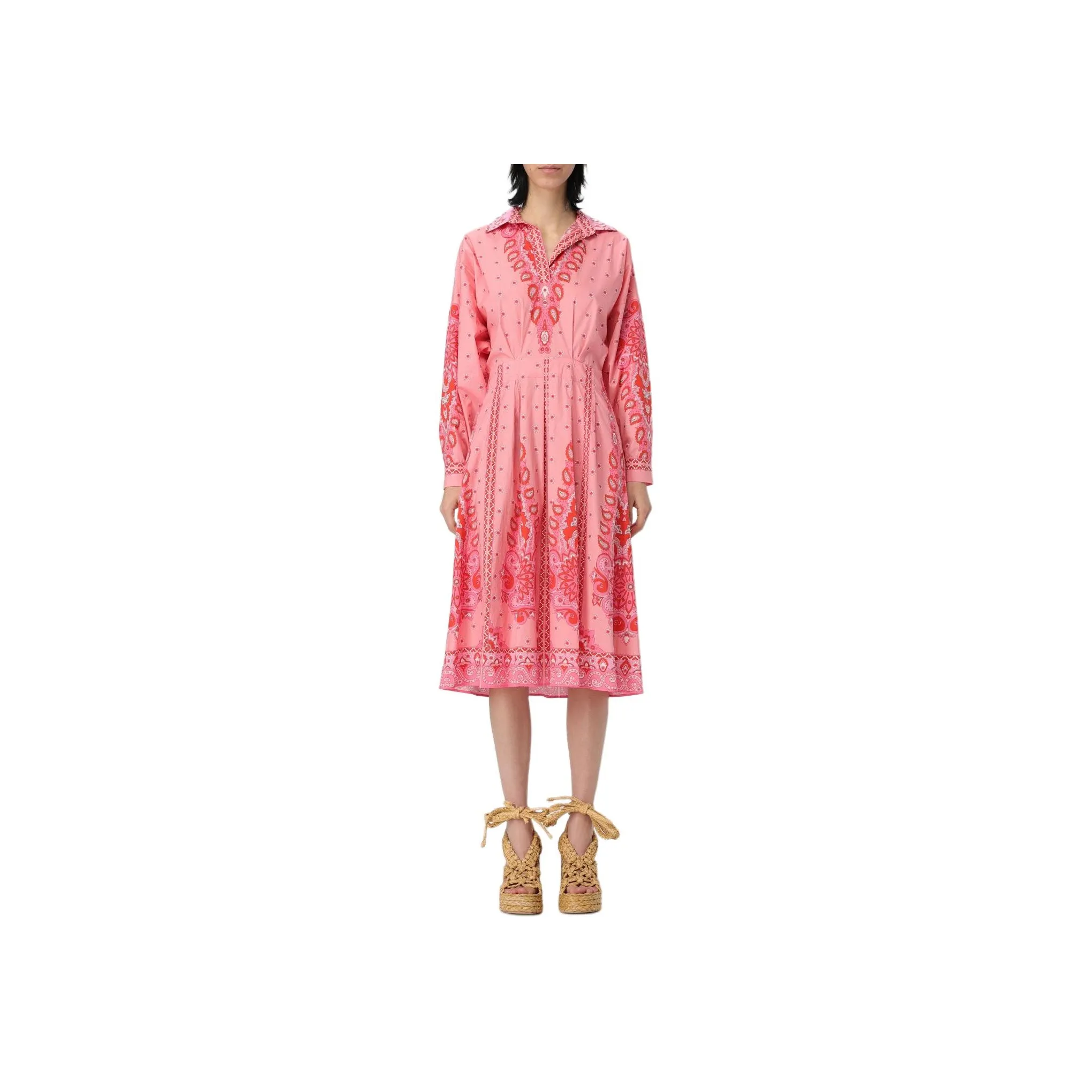 ETRO Paisley Printed Pleated Shirt Dress