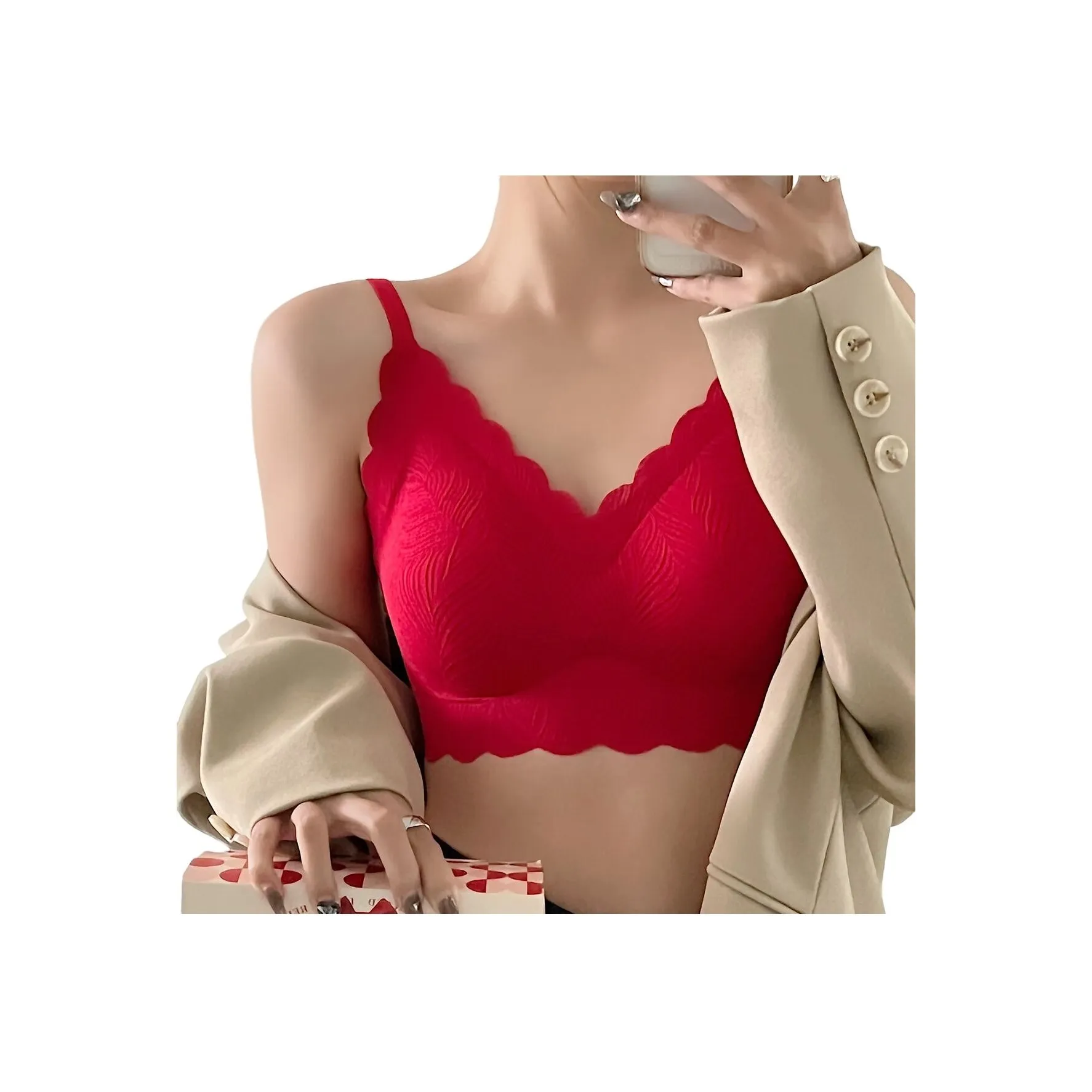 Pretty Lady Bra Women's Red Gift Box Set