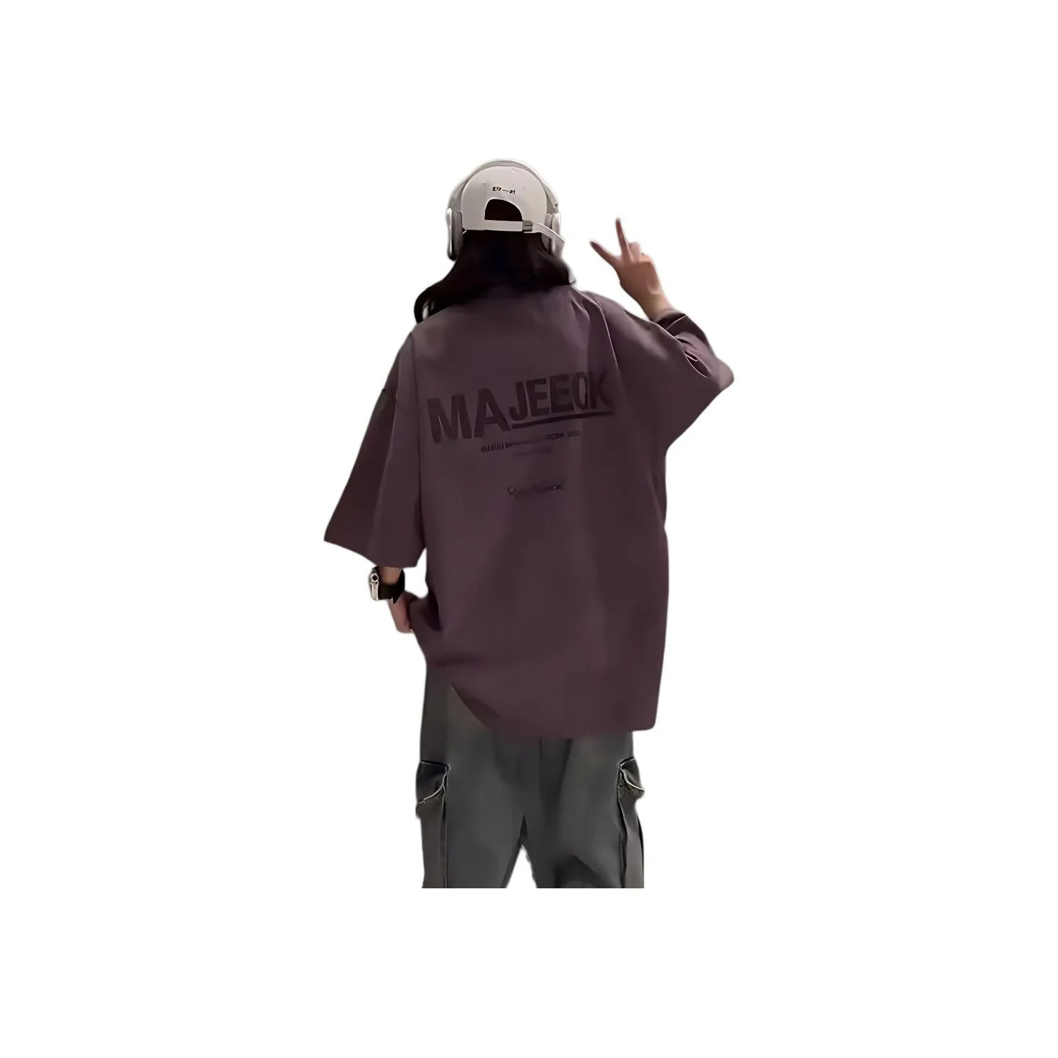 XUBAIHUO T-рубашка унисекс сливово-фиолетовая