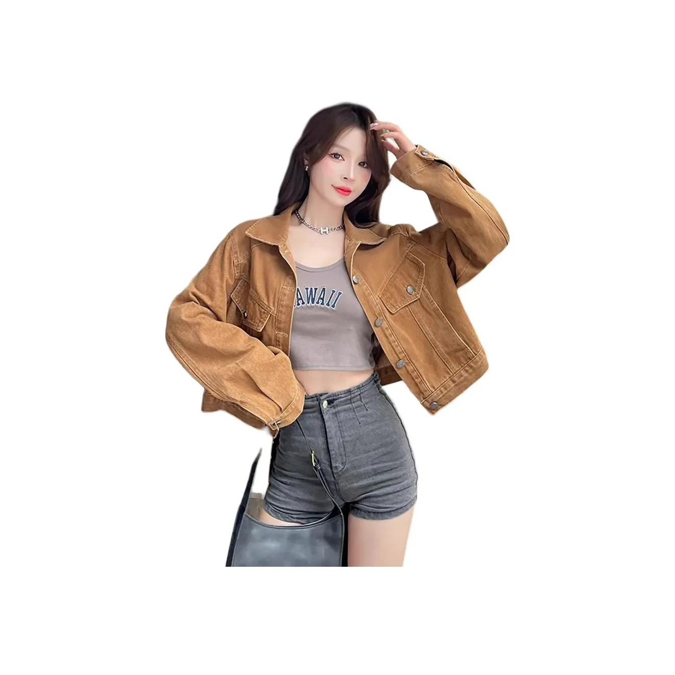 BVODE Кофе Женские Джинсовые Куртки