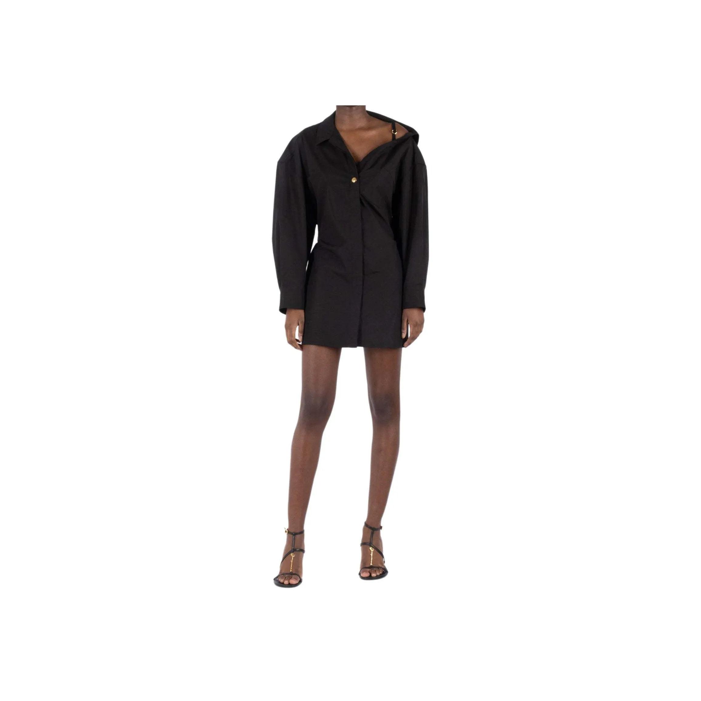 Jacquemus Asymmetric neck Shirt Minidress