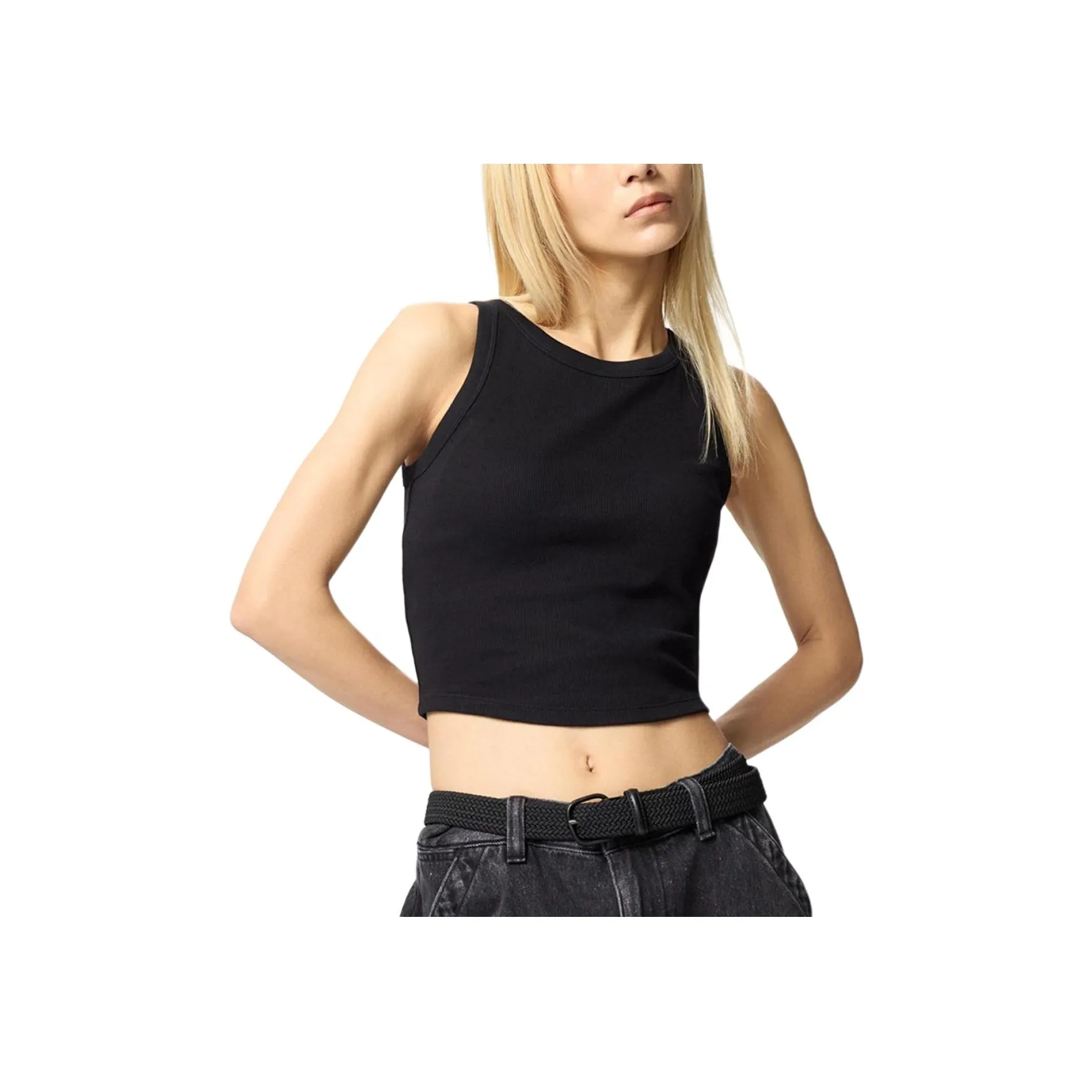 UNIQLO Черные Женские Майки