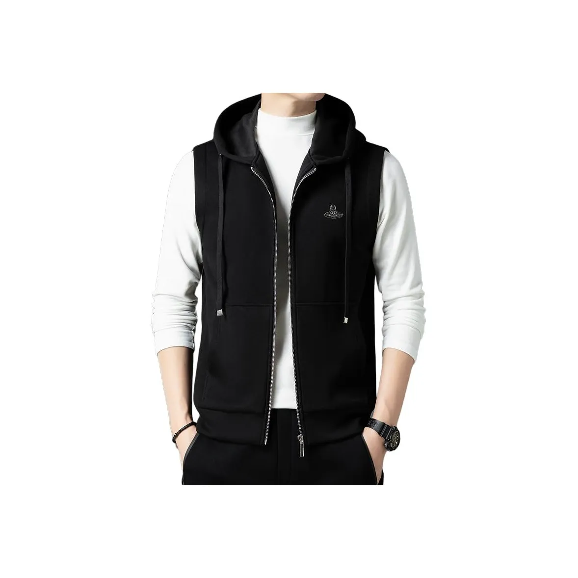 PIERRE CARDIN Мужские черные жилеты