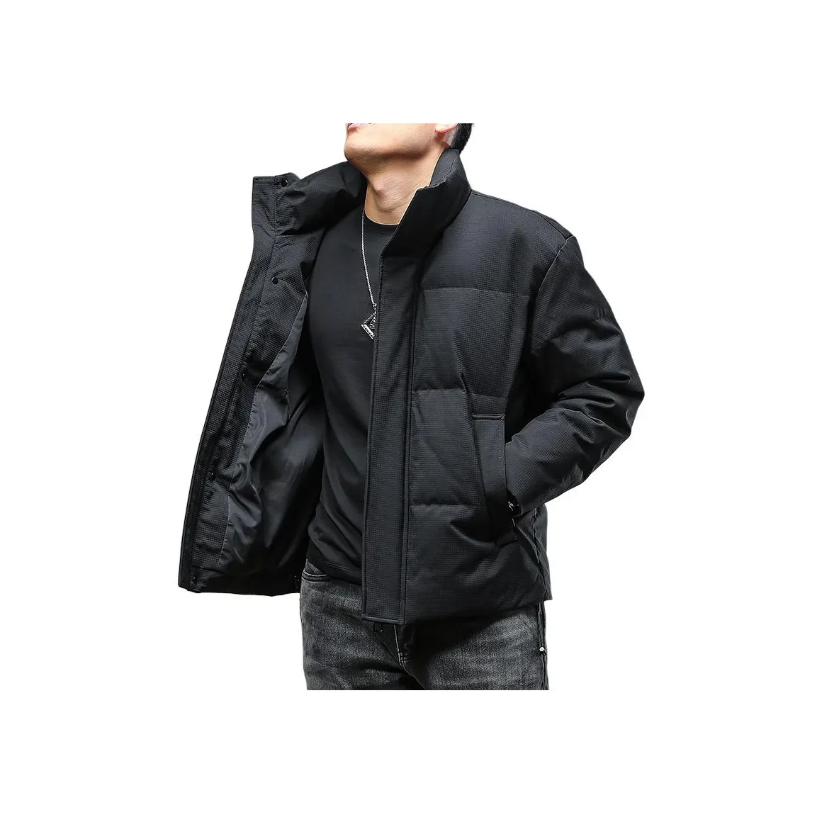 Seasonal Words Пуховик Мужской Черный