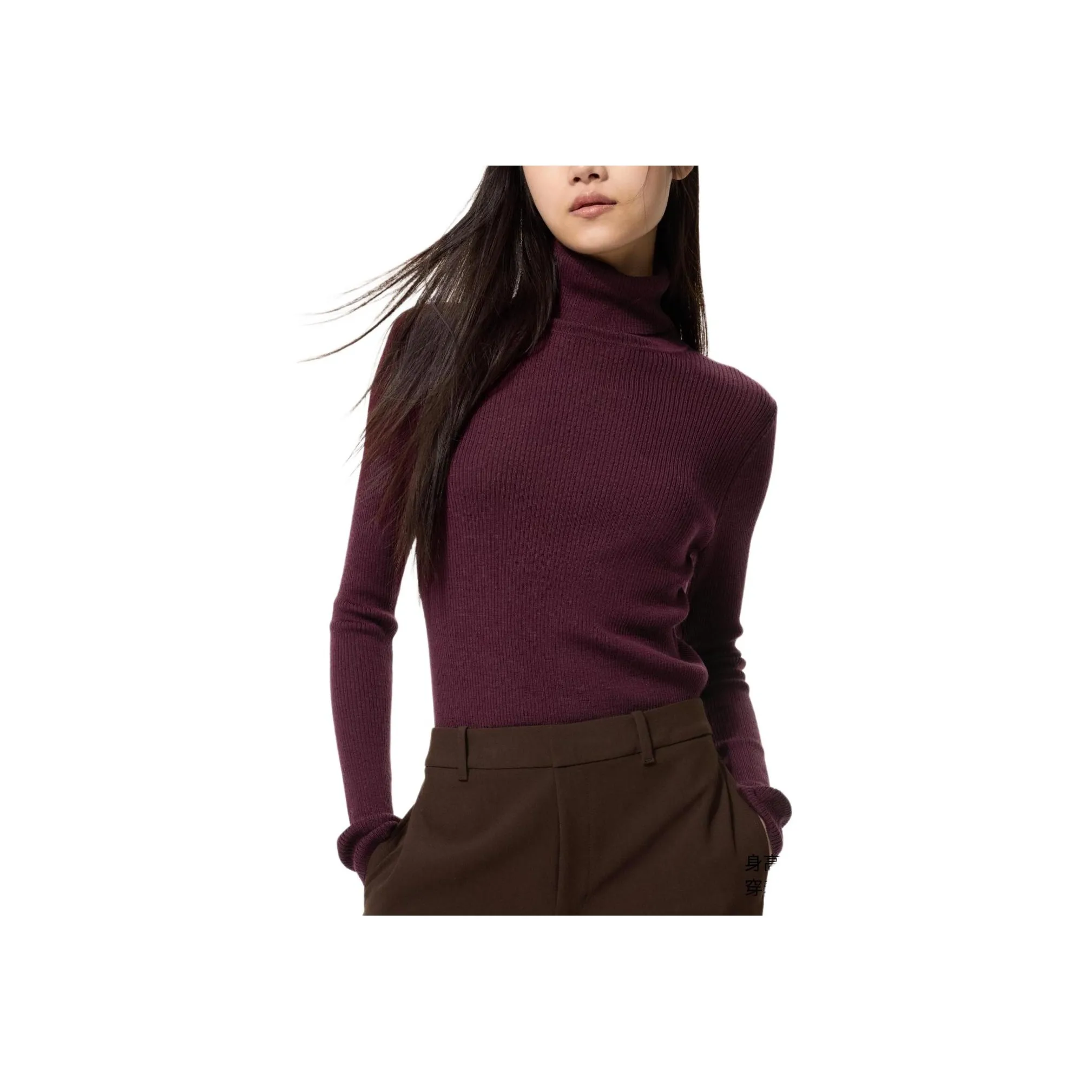 UNIQLO Темно-красные женские свитеры