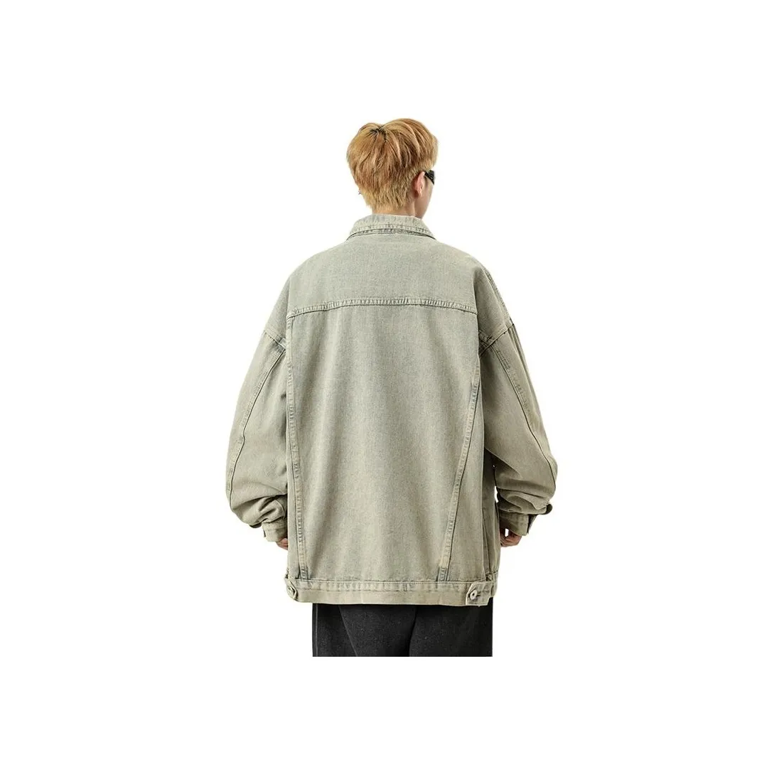 JCUI Denim Jacket Unisex Yellow Orange