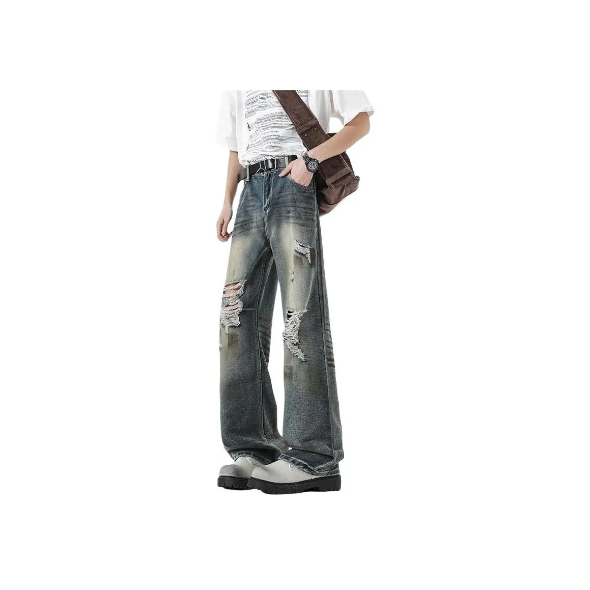 FALIAMS Jeans Unisex Washed Color