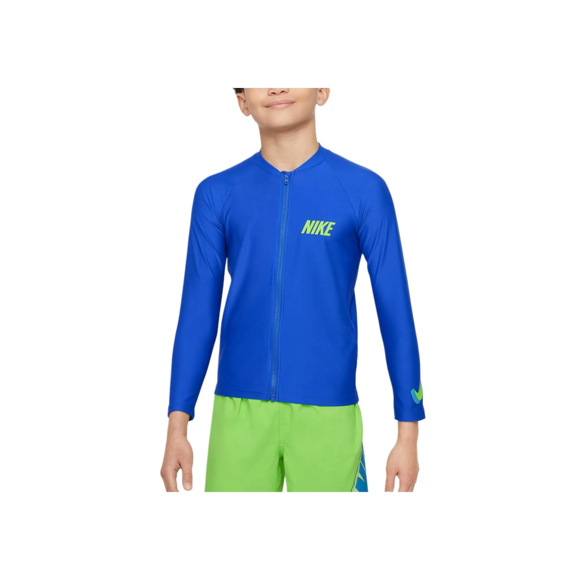 Nike Детский купальник Игровой королевский синий Action Зеленый Детский