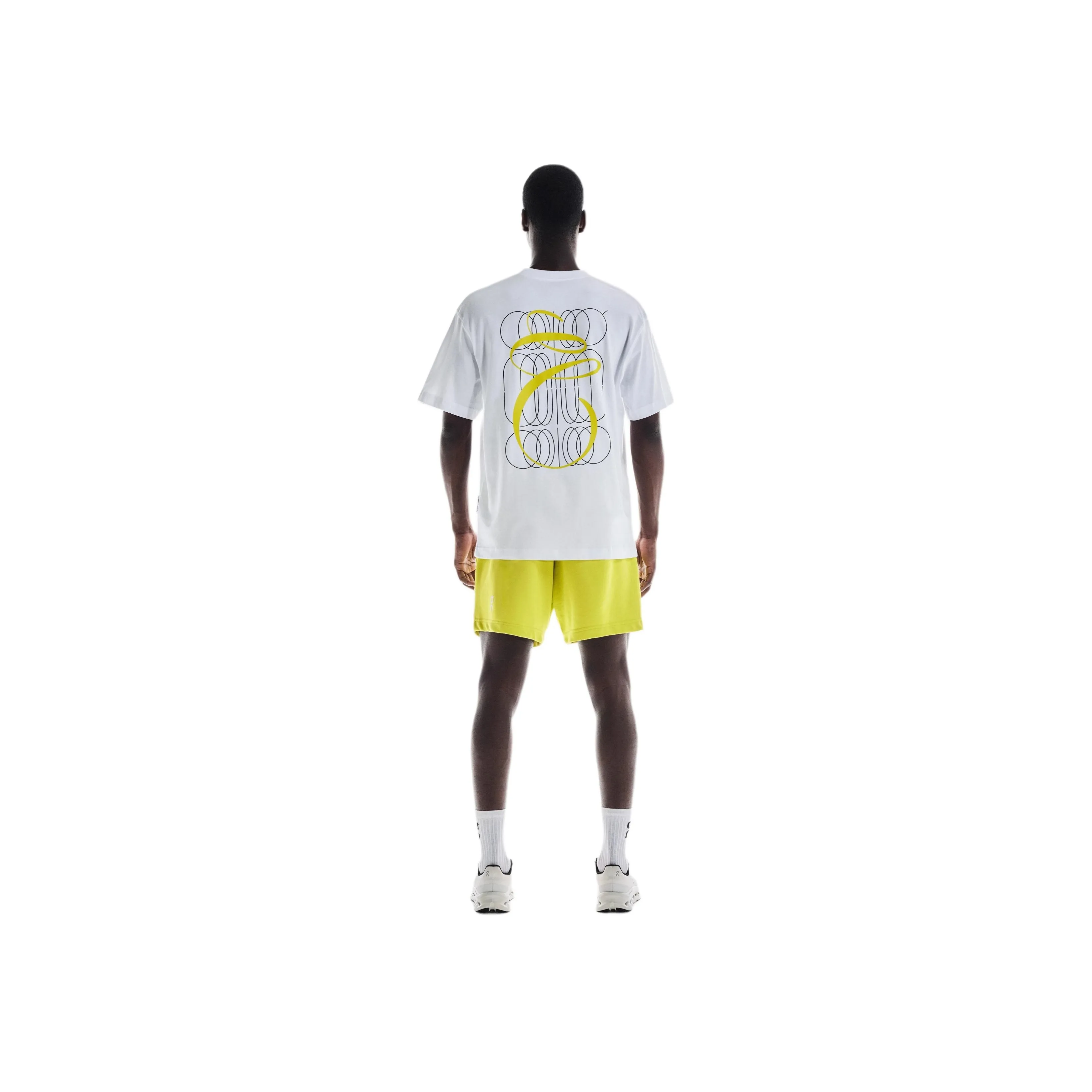 On Club T Graphic T Shirt Men's White/Lime