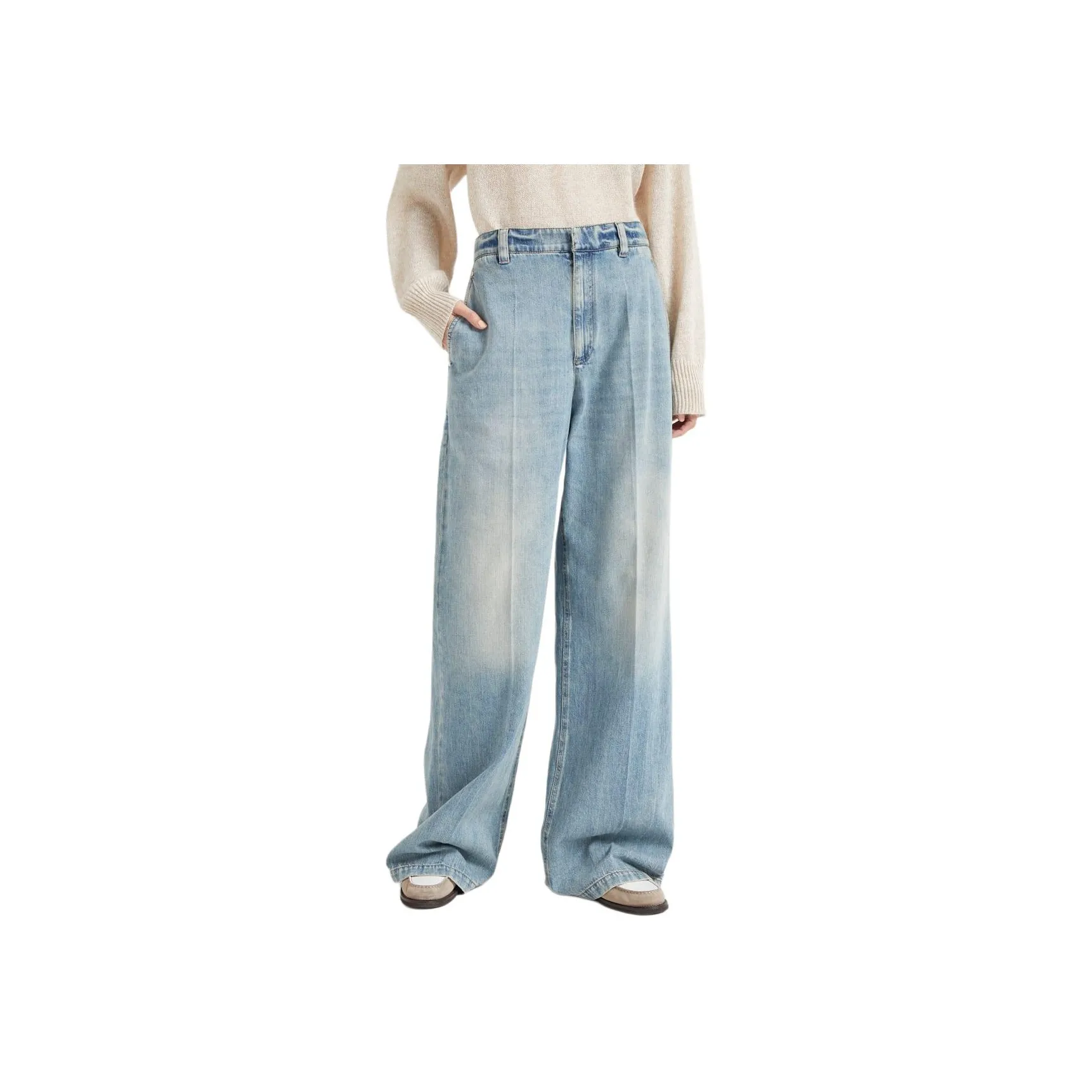 Brunello Cucinelli High rise Wide leg Jeans