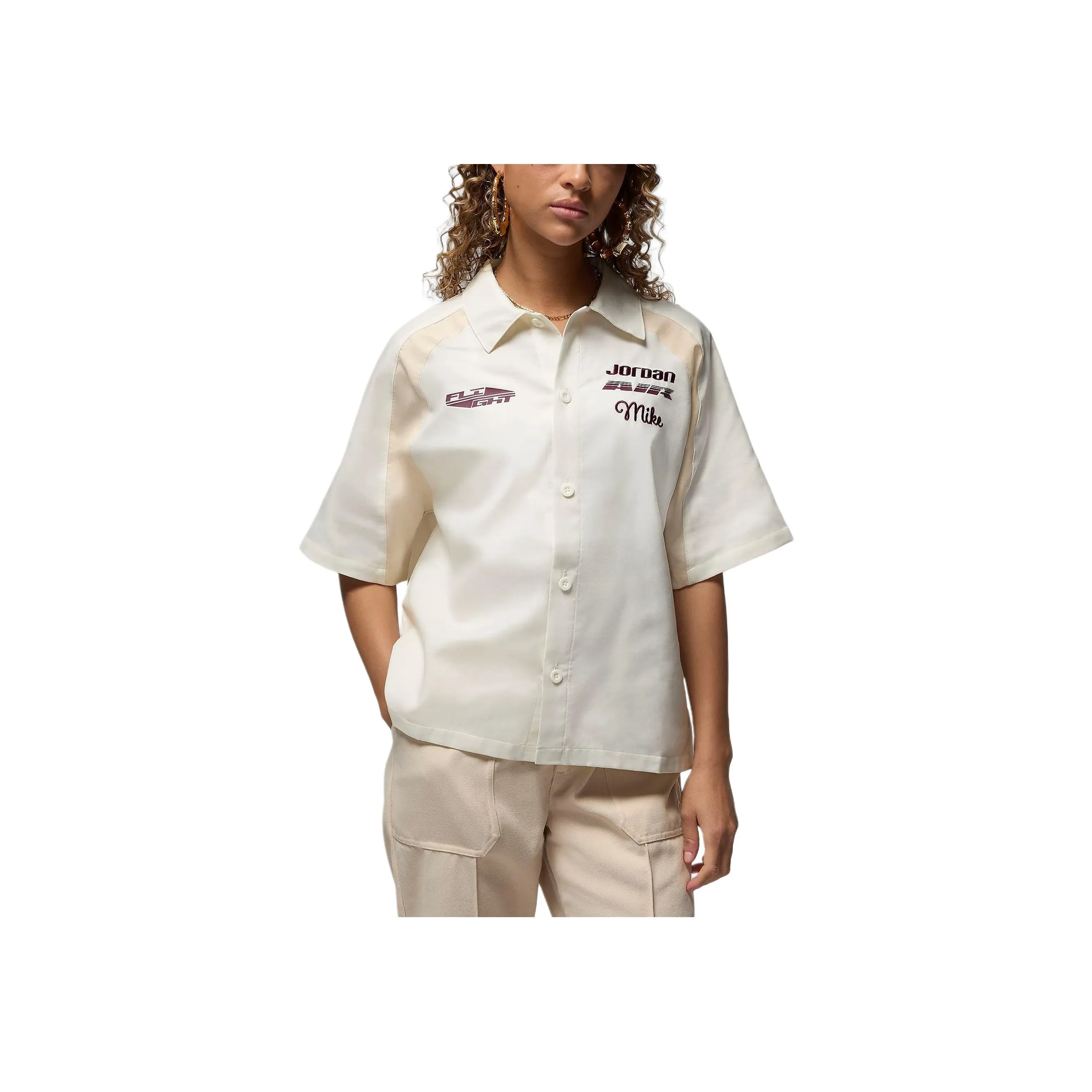 Джордан Ткани вязаные Рубашка Женские Светло-коричневый