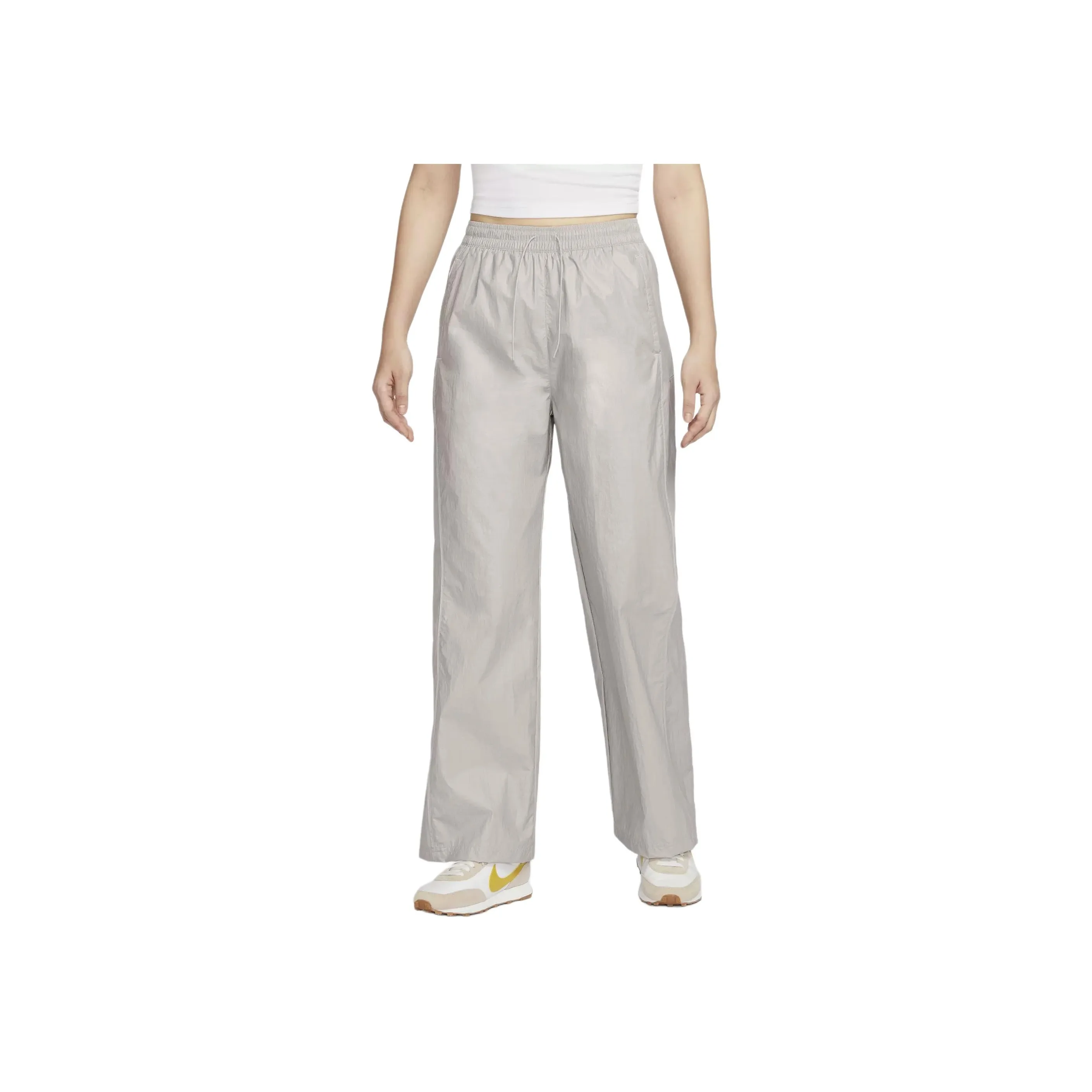 Nike WINDRUNNER Casual Pants Women's Light Iron Ore Gray/Asphalt Gray