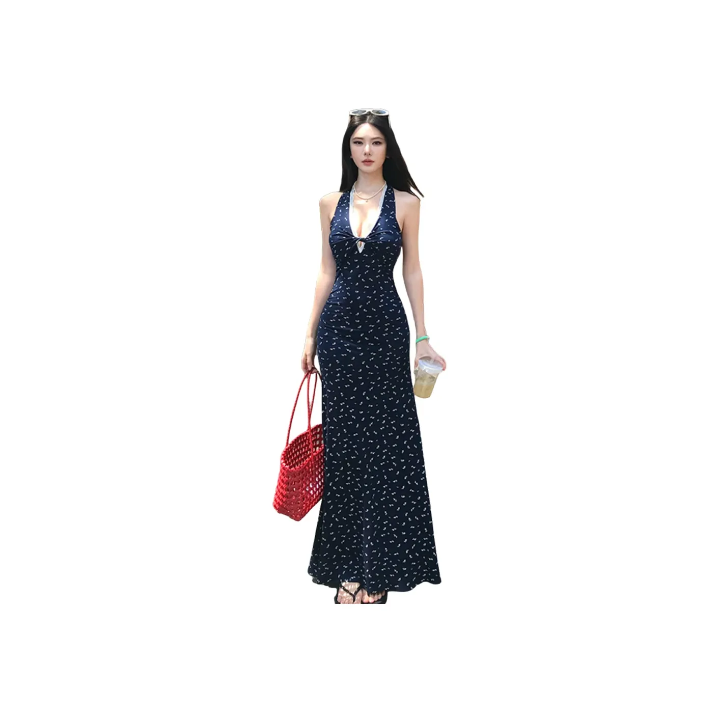 FLIM Sleeveless Dresses Women's Navy Blue
