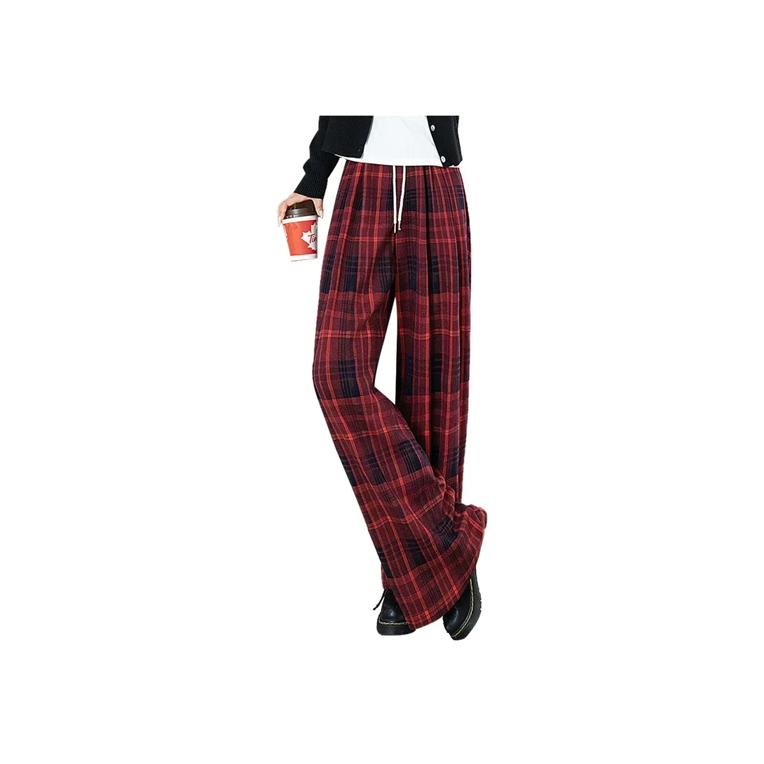Cypress House Casual Pants Women's Red Plaid