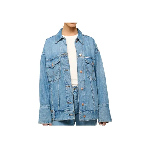 WRANGLER Средне-голубые Женские Джинсовые Куртки