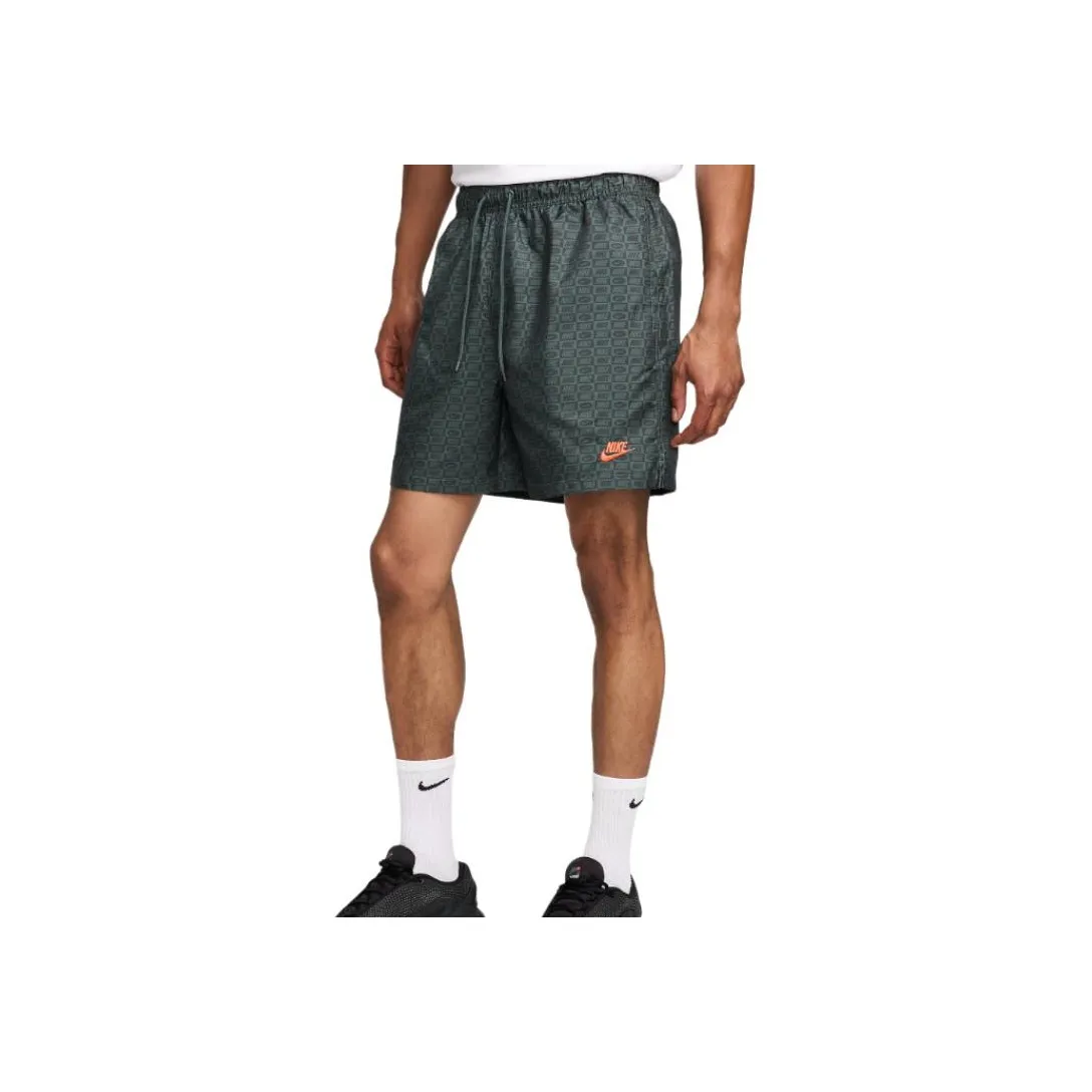 nike Lined Flow Шорты Повседневные шорты Мужские Зеленые