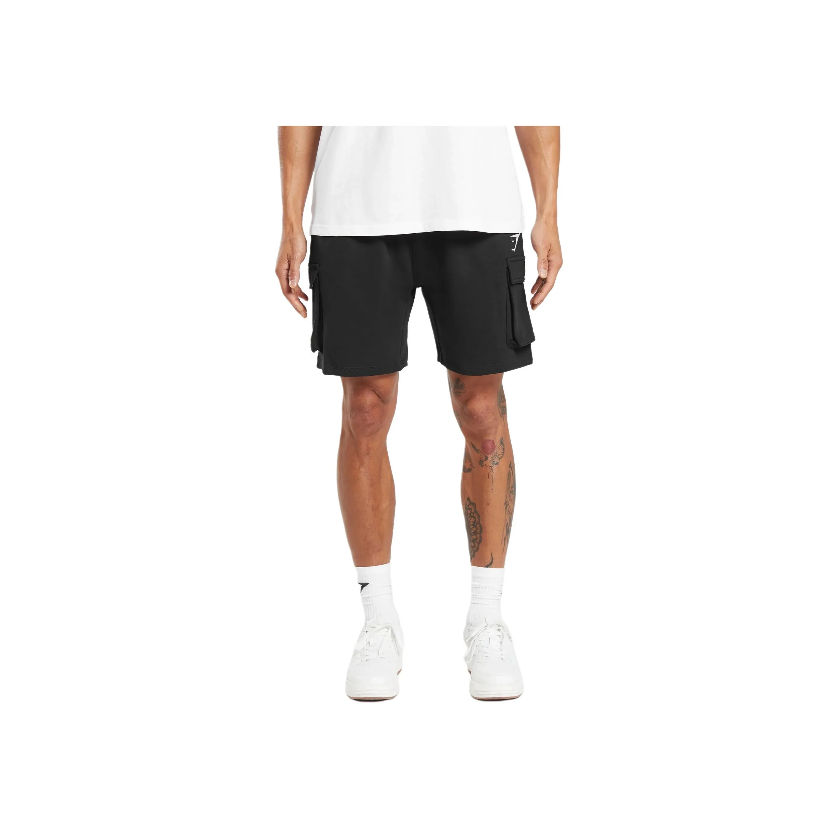 GYMSHARK CREST CARGO SHORTS Cargo Shorts Men's Black