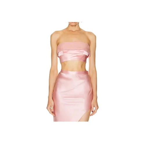 Fleur Du Mal Розовые Женские Топы без бретелек